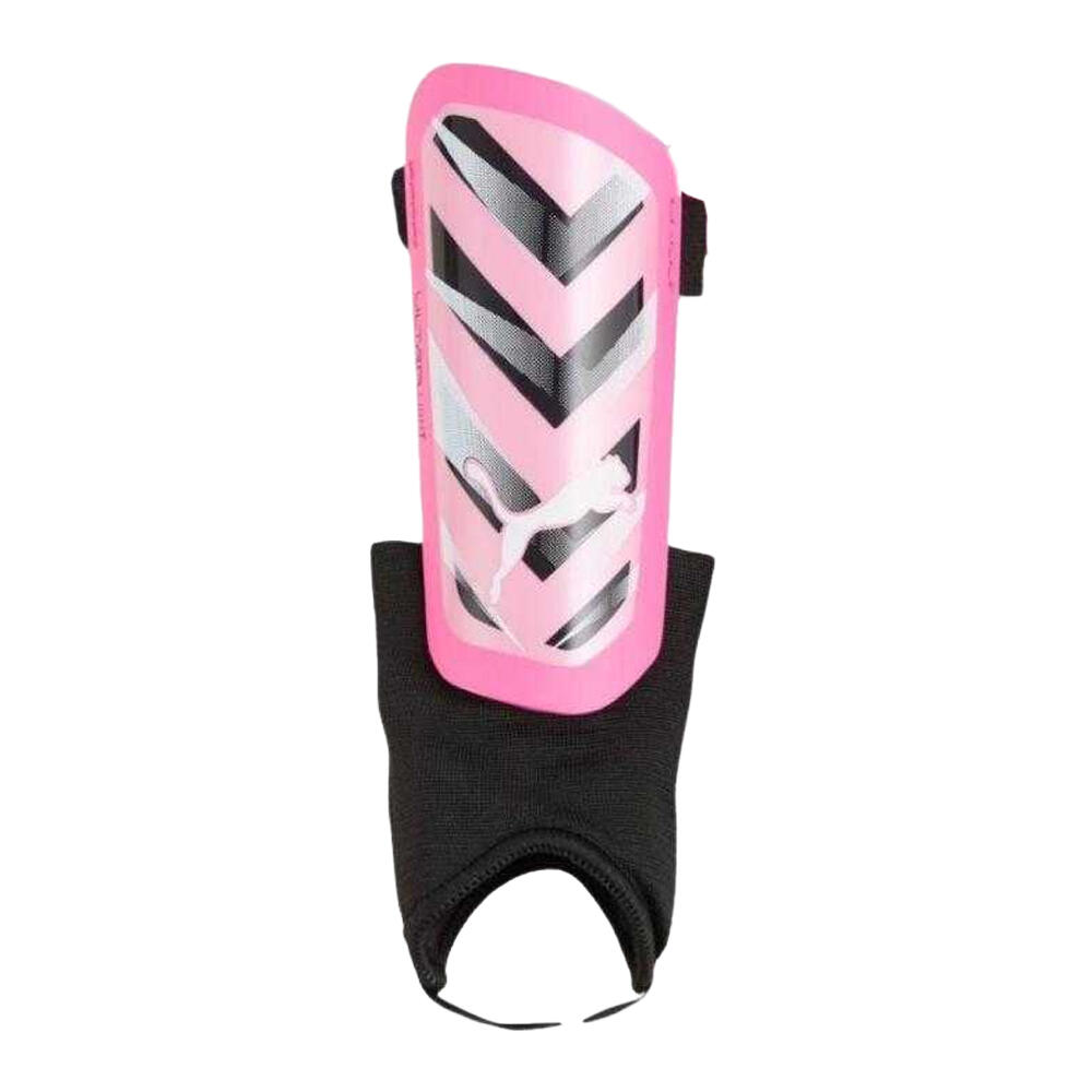 Unisex Adult Ultra Light Football Shin & Ankle Guards (Black/Pink) L
