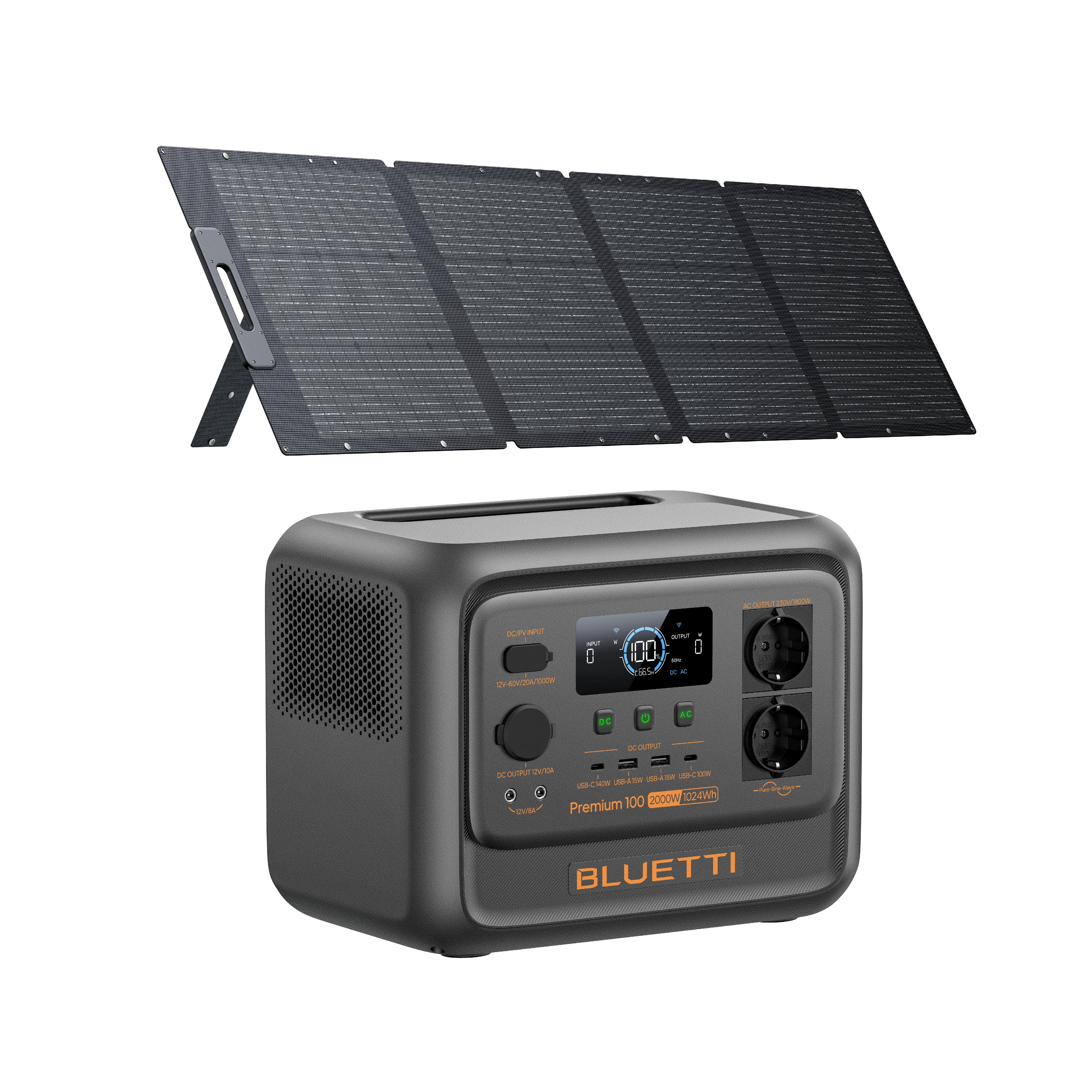 BLUETTI Sada BLUETTI Premium 100 V2 + Solární panel 200W