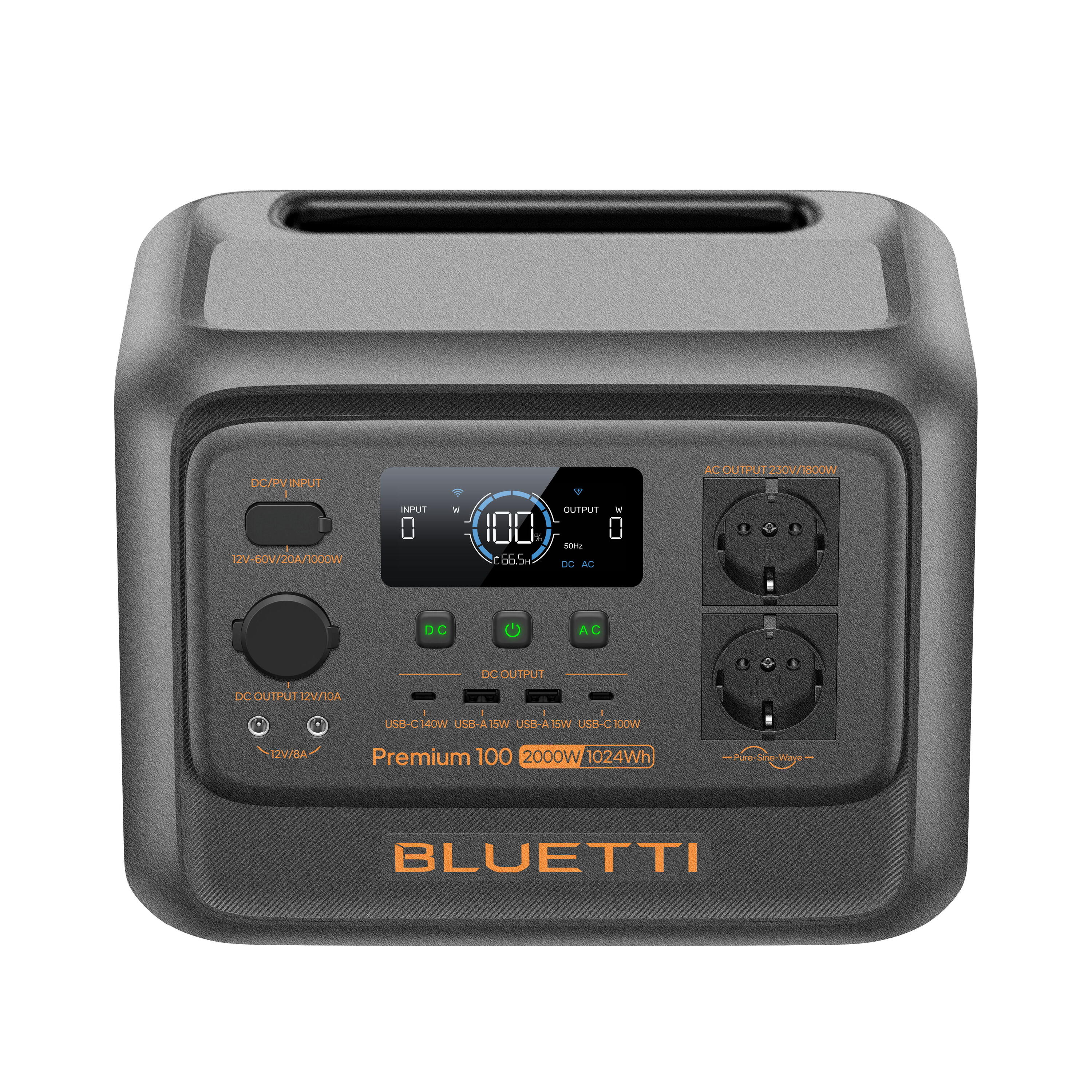 Kit estação de energia BLUETTI Premium 100 V2 com painel solar 220 W 4/7