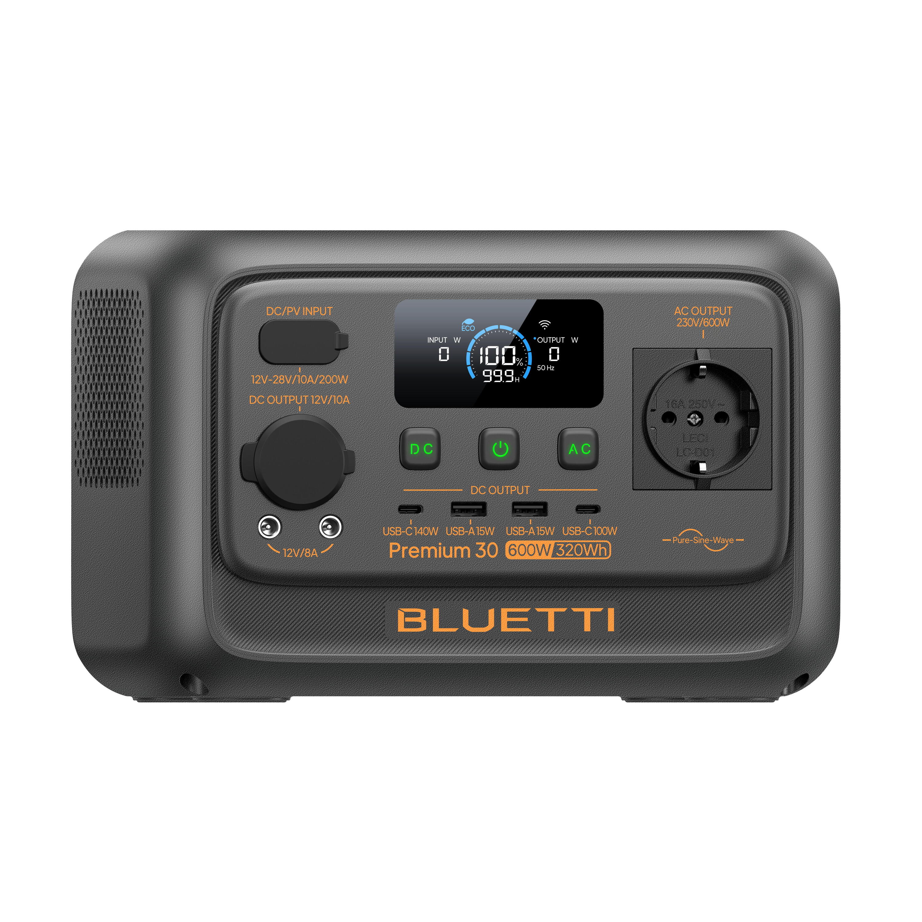 Stacja zasilania przenośna BLUETTI Premium 30 V2, 320 Wh - 1x600 W (1200 W) 6/7
