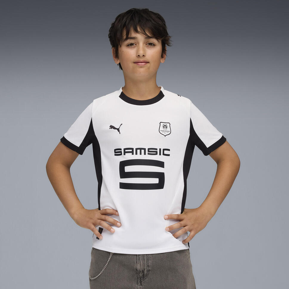 Młodzieżowa koszulka wyjazdowa Stade Rennais F.C. 25/26 PUMA White Black