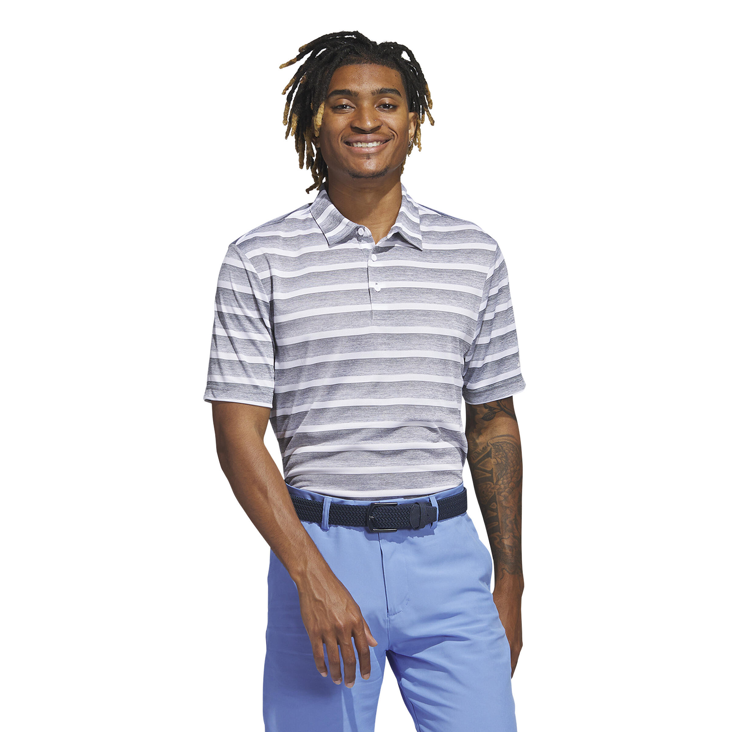 Polo à rayures bicolores adidas 3/7