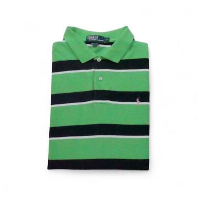 Tweedehands - korte mouw heren polo groen - goede staat