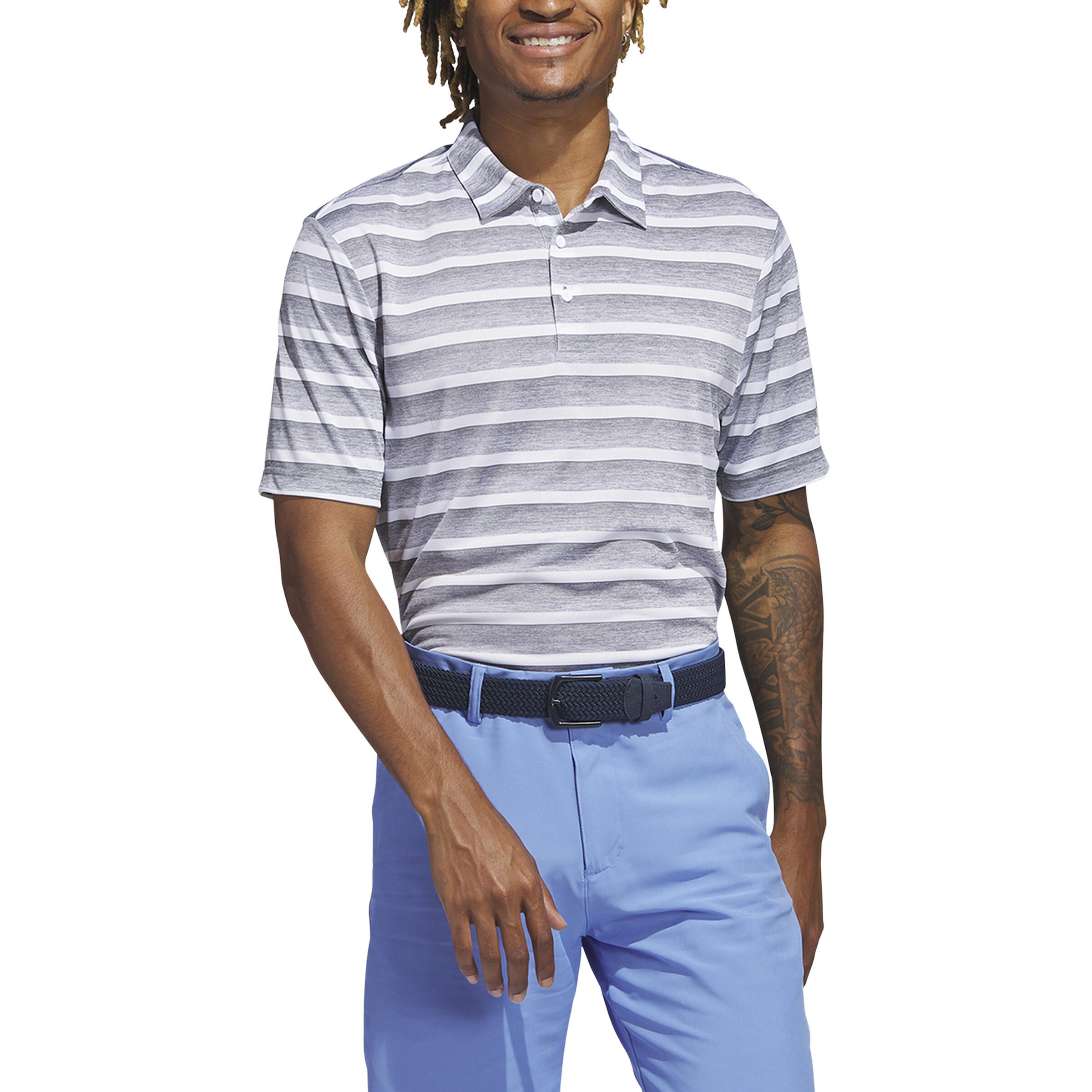 Polo à rayures bicolores adidas 4/7