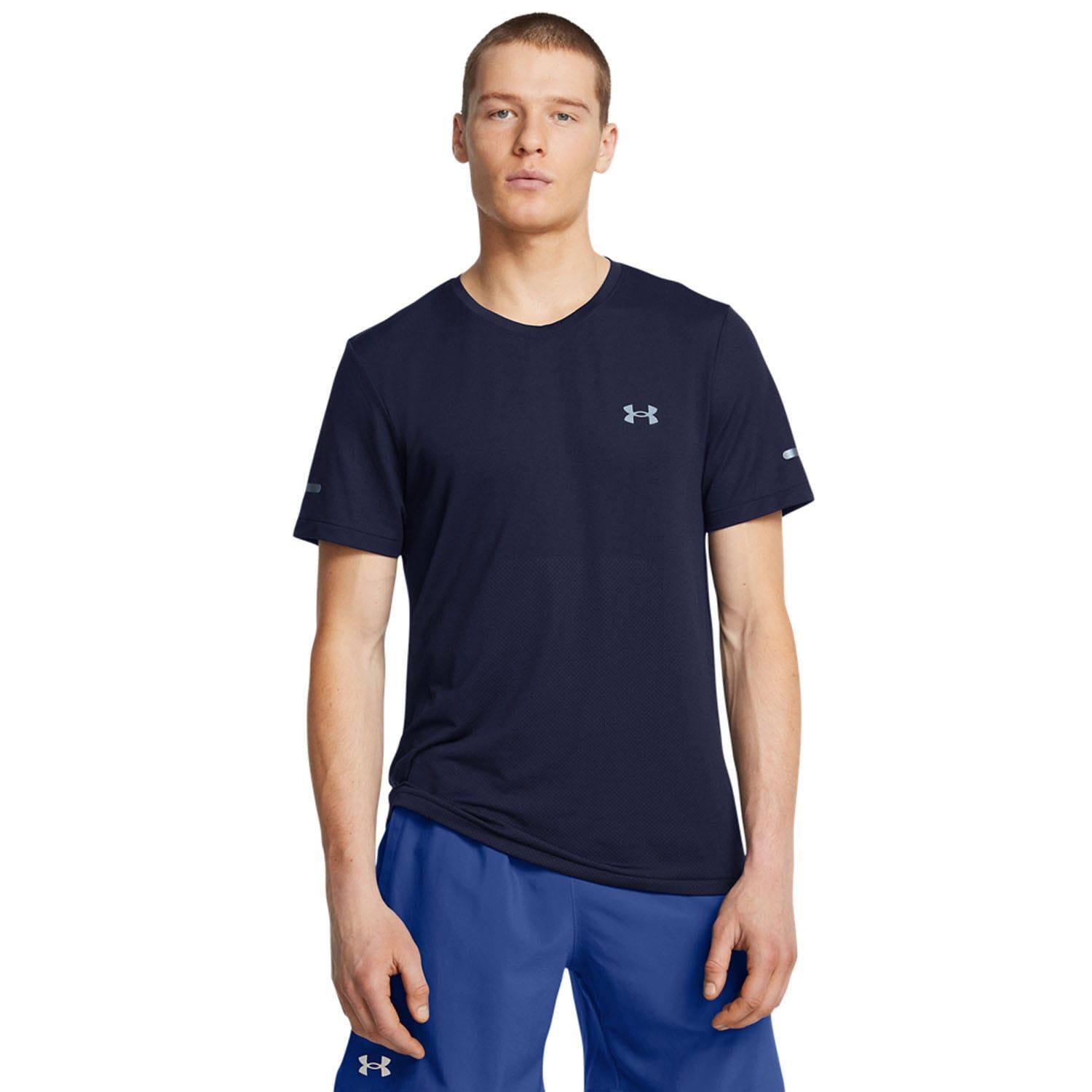 UNDER ARMOUR Mens SeamleStride TShirt (Navy)