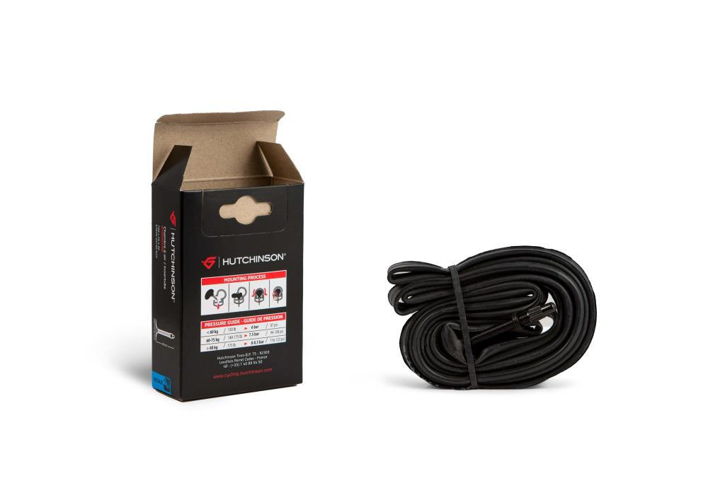 Chambre a air velo 700 x 25-30 hutchinson valve presta noire 48mm 3/3