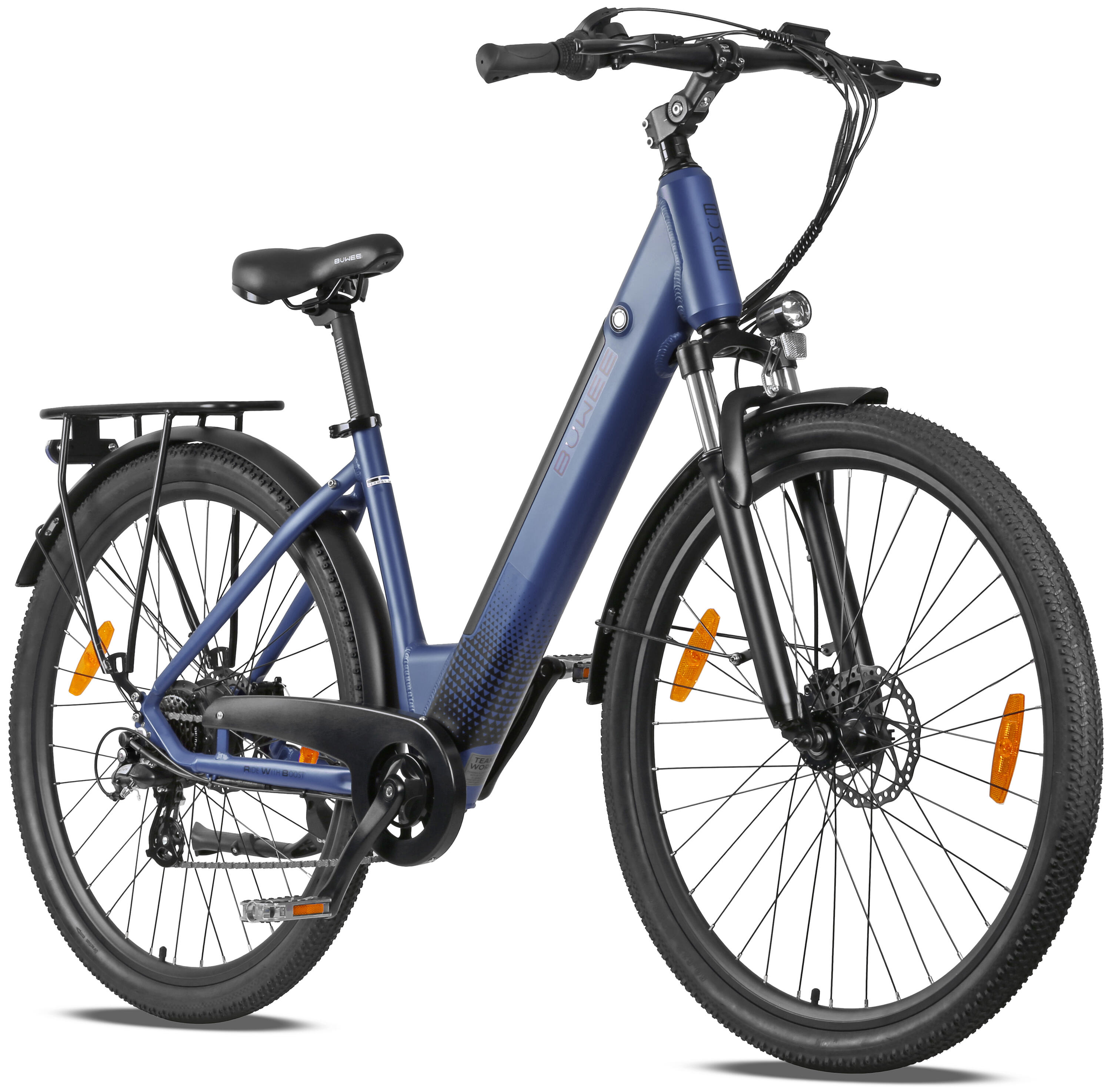 BUWEE E-Bike Trekking & City 28 Zoll 90 km Reichweite, 36V Akku, 250W Motor, 7-Gang