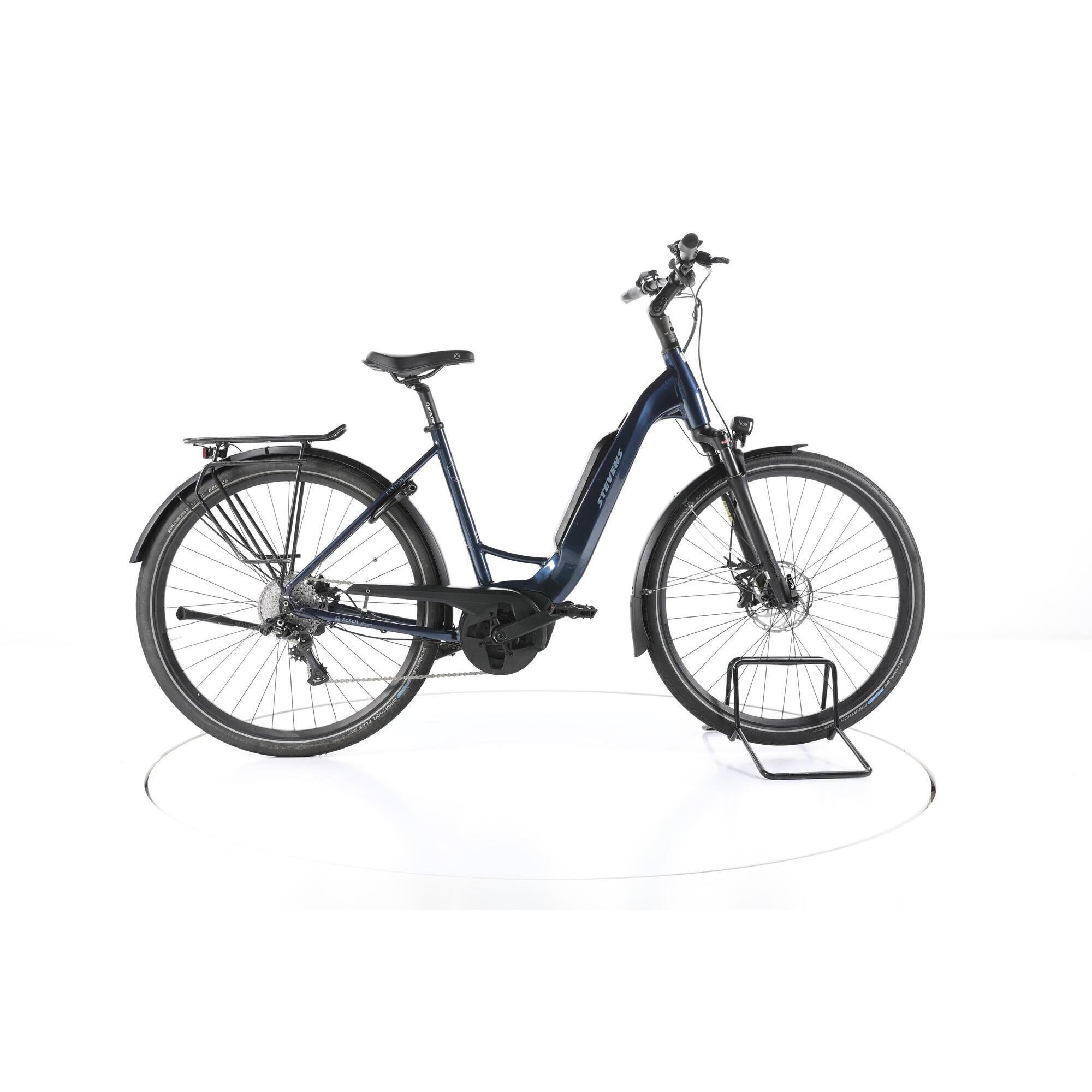 Stevens - Reconditionné - Stevens E-triton 5.5.1 Trekking Vélo Entrée Basse  - Très Bon - Vélo De Voyage - Bleu - 52 - Decathlon