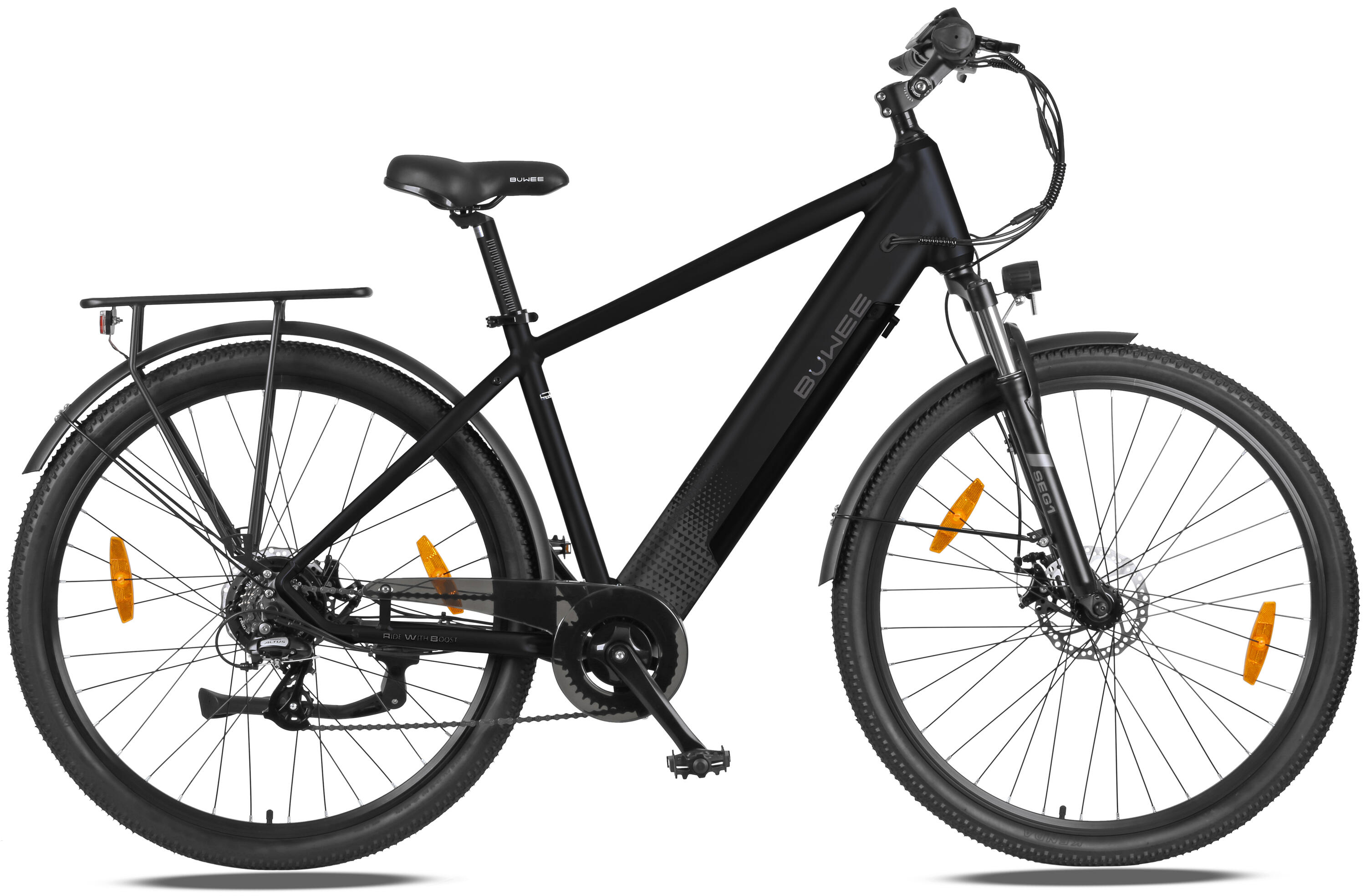 E-Bike Trekking & City 28 Zoll 90 km Reichweite, 36V Akku, 250W Motor, 7-Gang 2/8