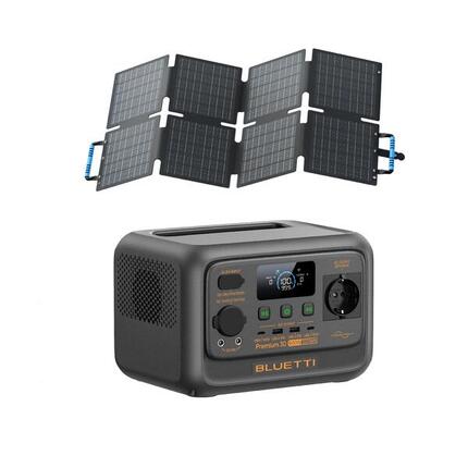 Kit tragbare Powerstation BLUETTI Premium 30 V2 + Solarpanel 60 W (0% MwSt)
