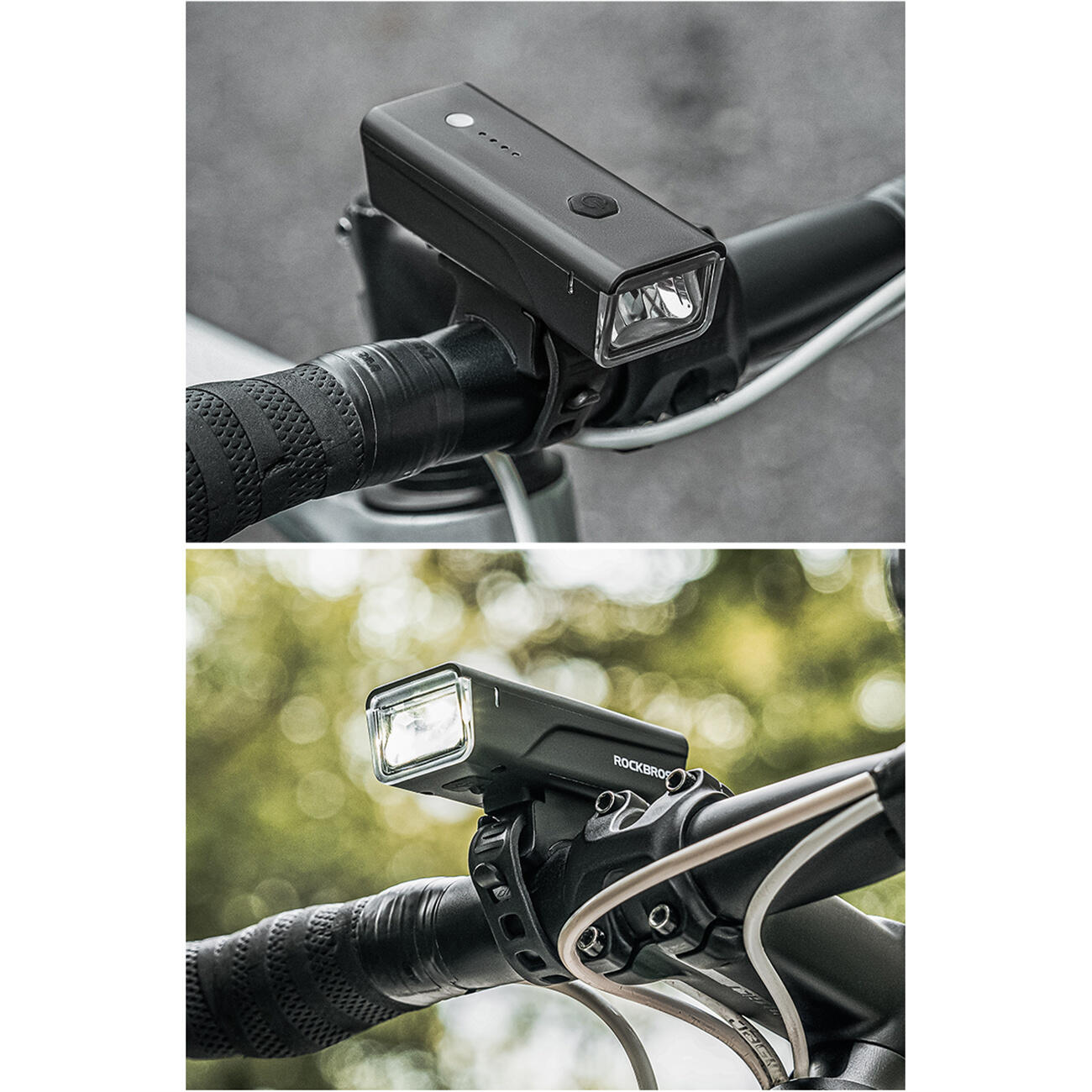 Rockbros Fahrradlampe 260lm USB-C, wasser- & stoßfest, batteriestandsanzeige 7/7