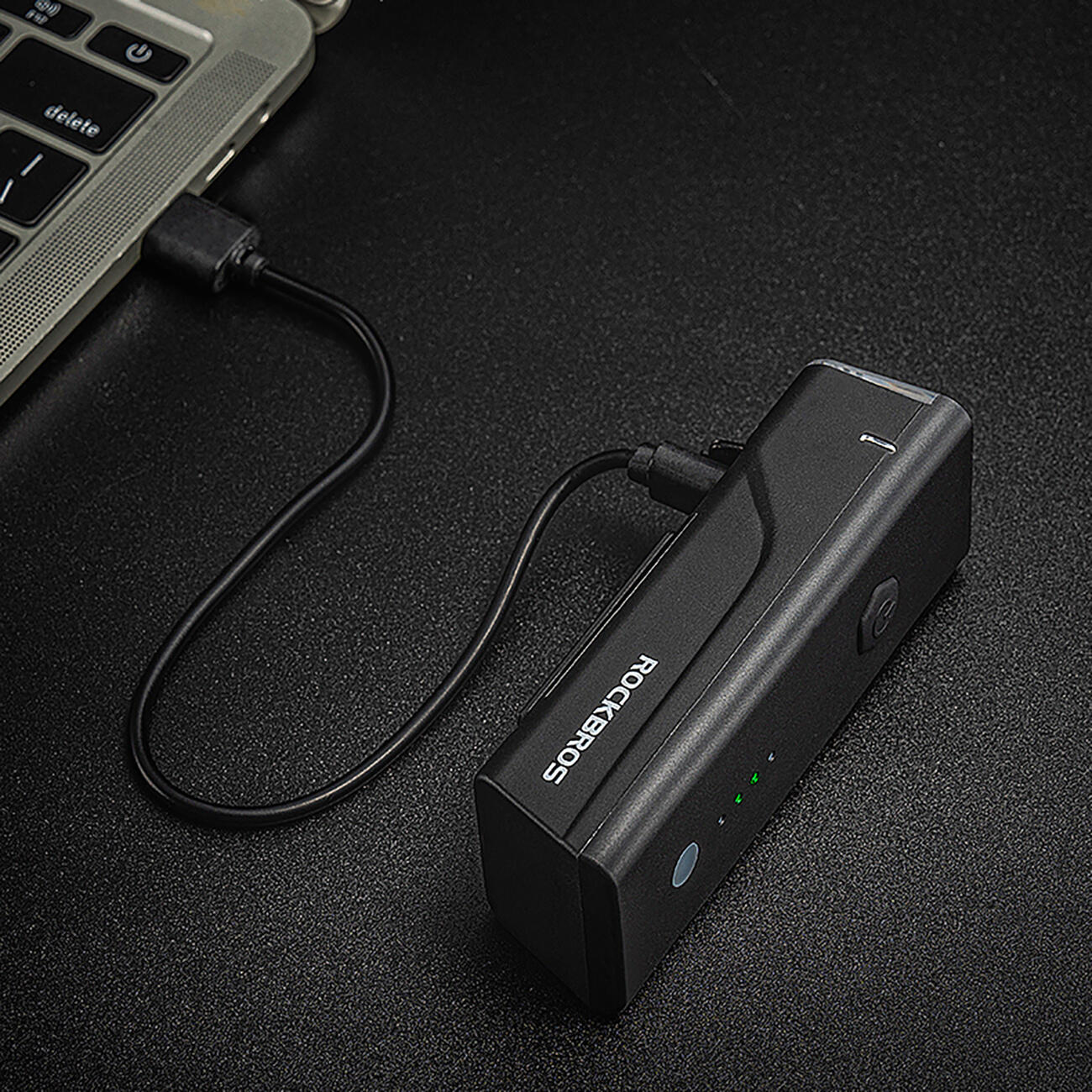 Rockbros Fahrradlampe 260lm USB-C, wasser- & stoßfest, batteriestandsanzeige 4/7