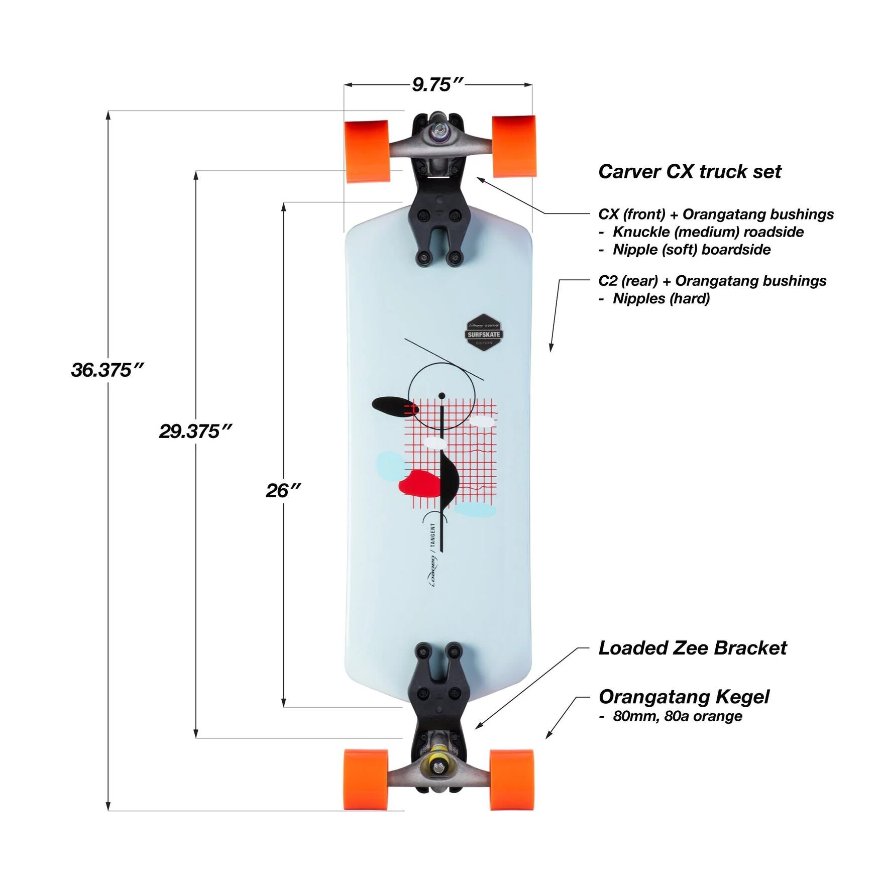 Komplettes Surfskate - Tangent - Zee Bracket - Loaded | Decathlon