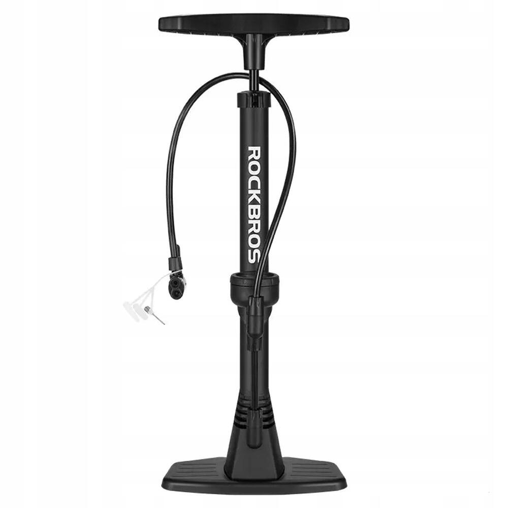 Rockbros Floor Pump 42510001001 Black — Gauge, Presta/Schrader