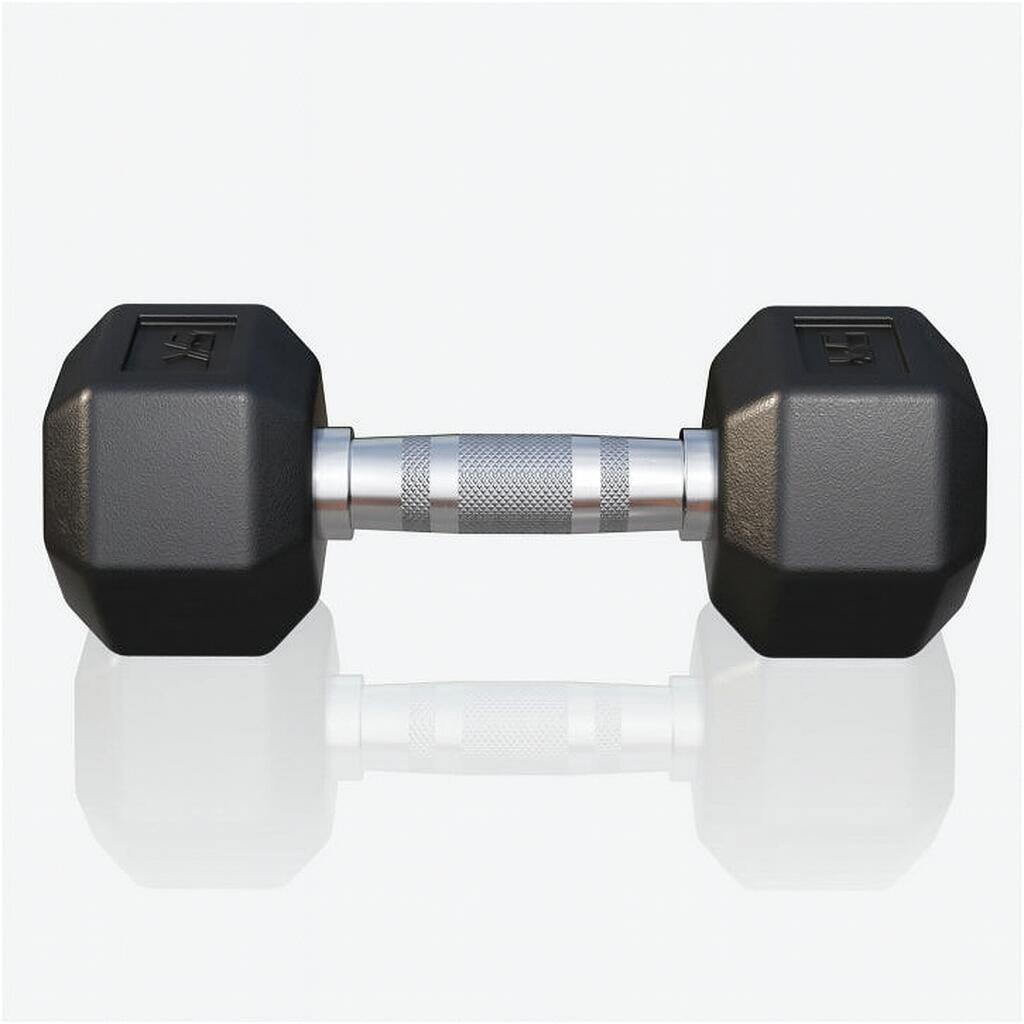 Dumbbell - 1 x 5 kg - Gietijzer - Hexagon - Halter 4/4