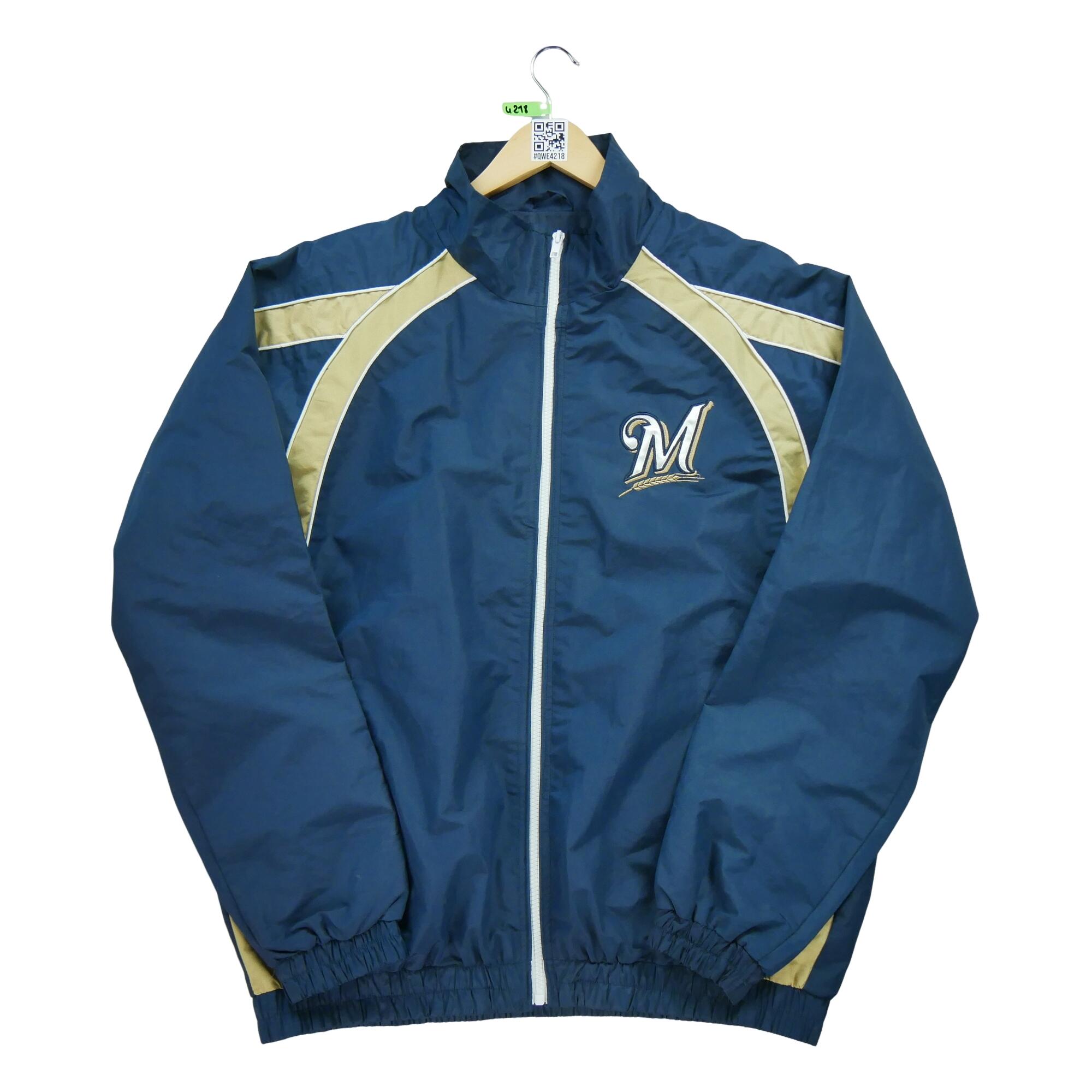 MAJOR LEAGUE BASEBALL Reconditionné - Veste Homme MLB Milwaukee Brewers - Très Bon État