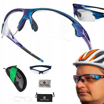 Occhiali da ciclismo fotocromatici Rockbros 10143 UV400 - bianchi