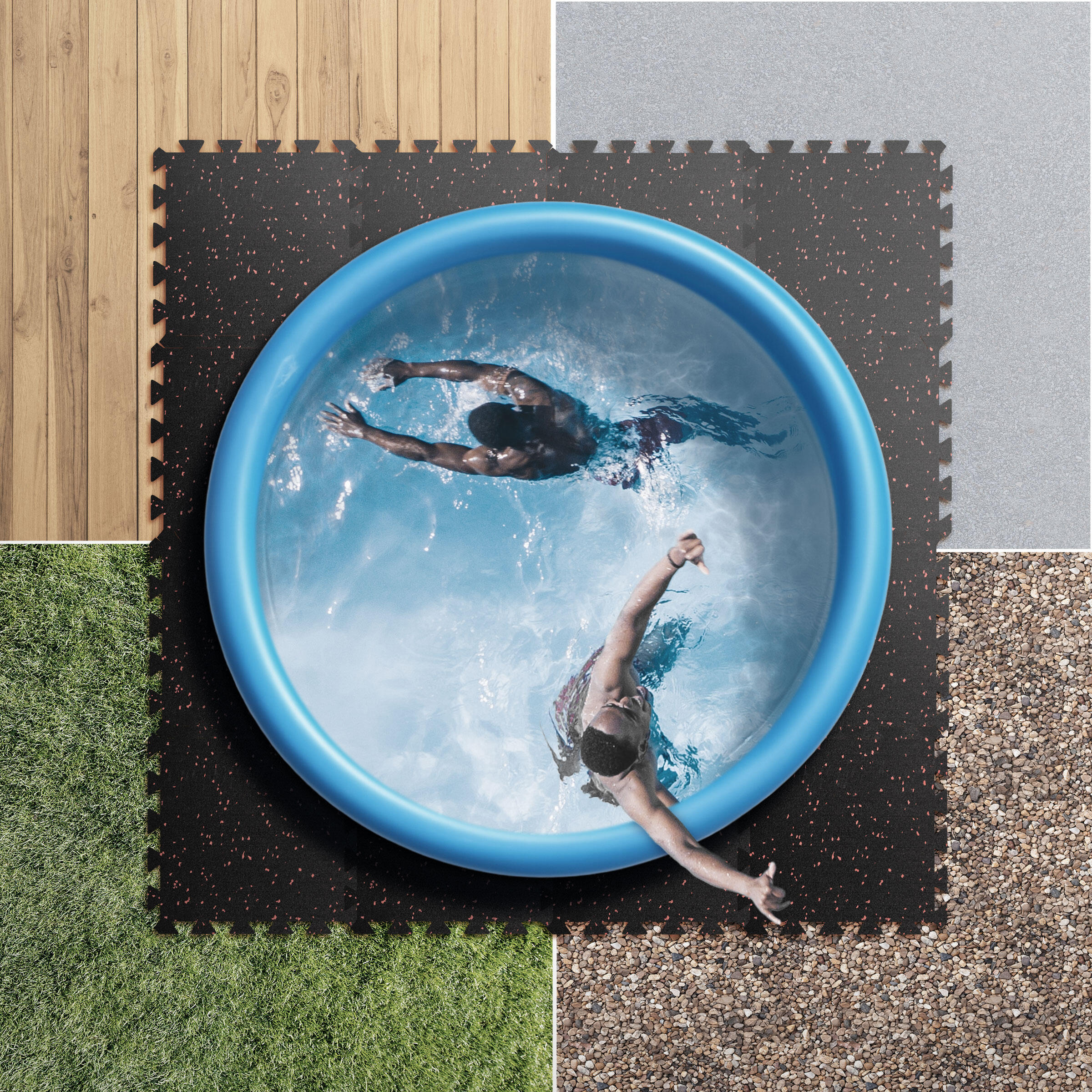 Pool-Unterlegmatte aus Vollgummi – Rutschfest, schützend & flexibel erweiterbar 5/7