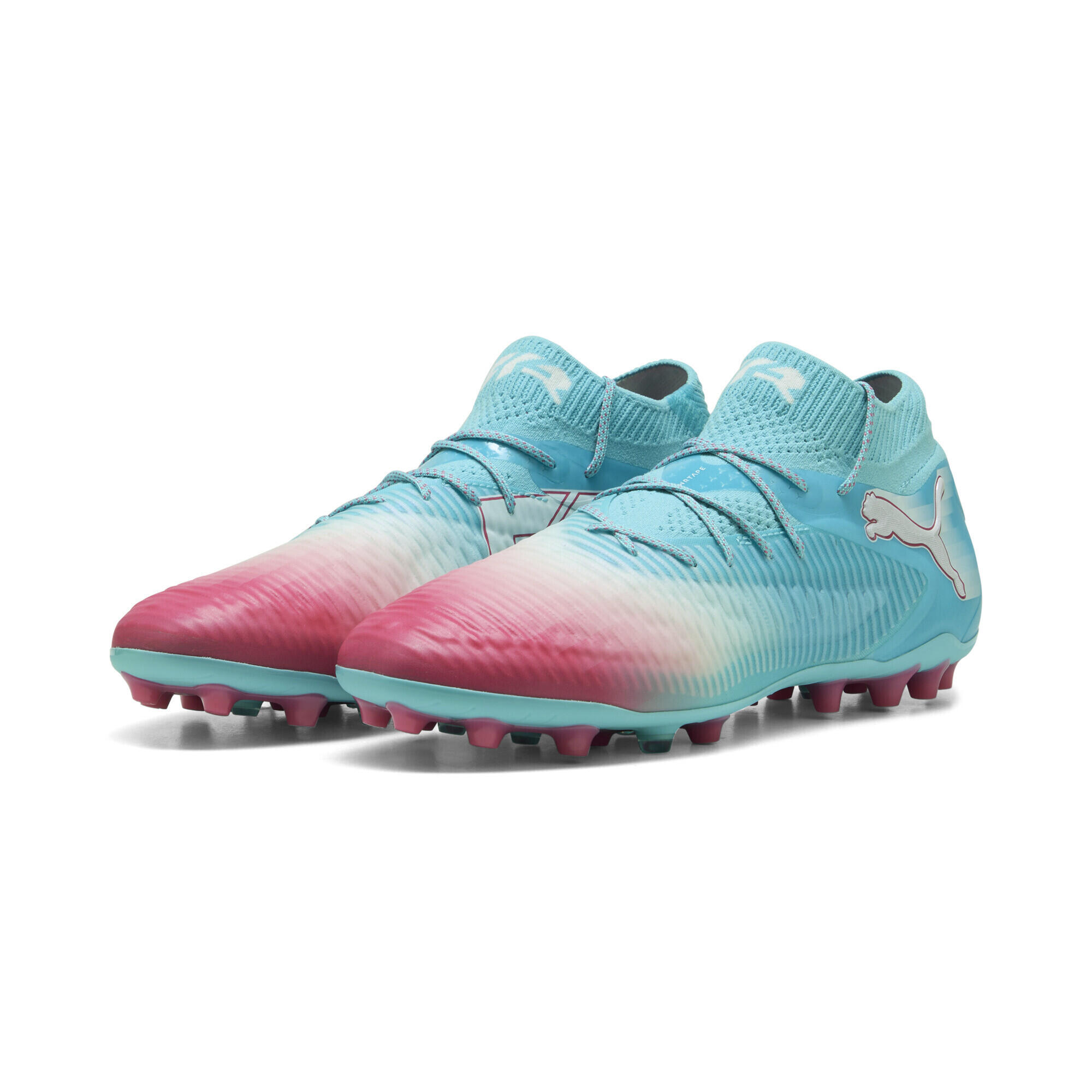 Puma - Chaussures De Football Future 8 Ultimate Re-charge Mg Unisexe Puma - Chaussures De Football - Blanc|bleu|rose - Decathlon