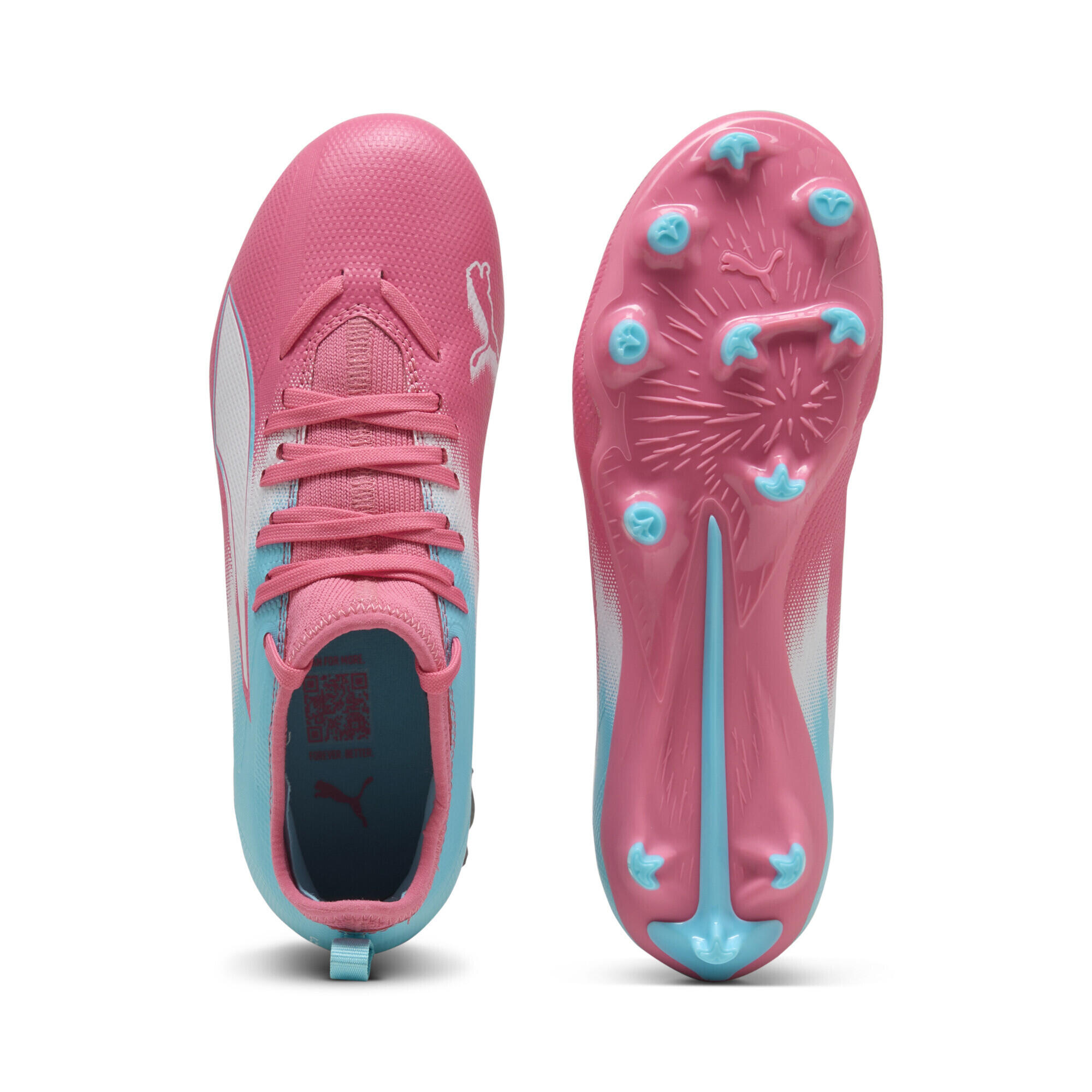 Chuteiras de futebol leves aderência Ultra 6 Match Re-Charge FG/AG PUMA 4/6