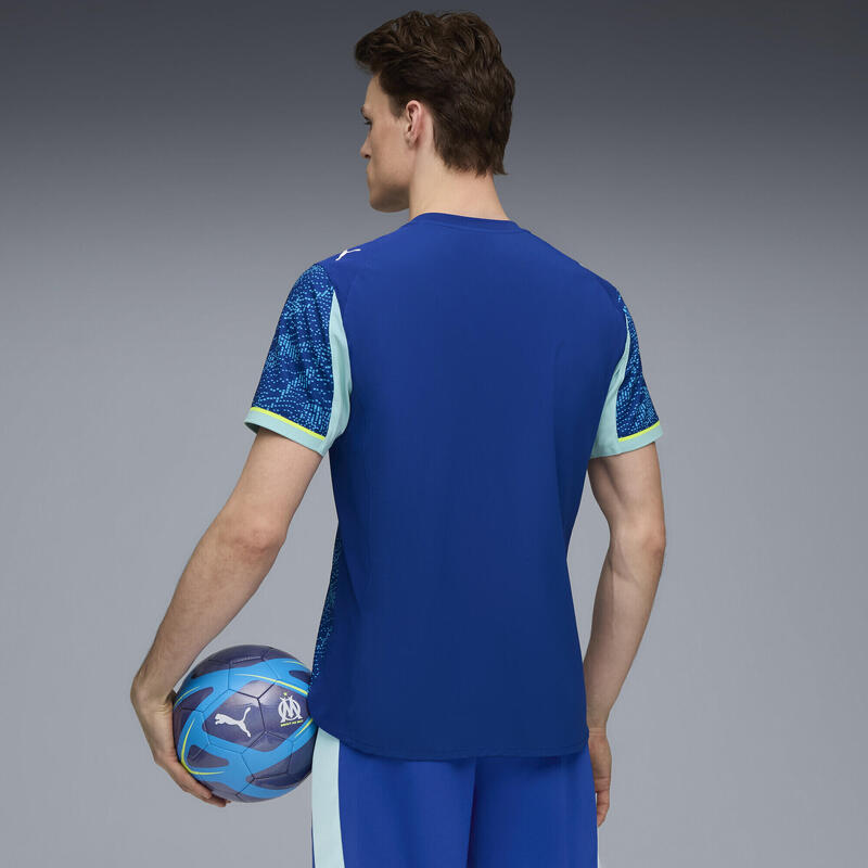 Tricou fotbal bărbați slim scurtă Authentic Ausweichtrikot, albastru PUMA