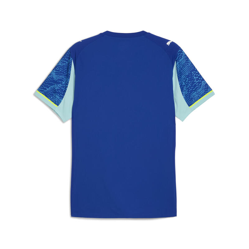 Tricou fotbal bărbați slim scurtă Authentic Ausweichtrikot, albastru PUMA