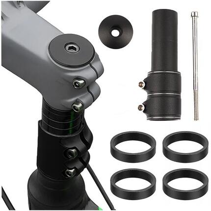 Adapter Przedłużka Wspornika Kierownicy do Roweru Mostek Aluminiowy 4 Ringi