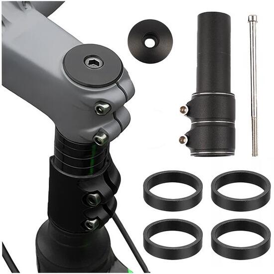 Adapter Przedłużka Wspornika Kierownicy do Roweru Mostek Aluminiowy 4 Ringi