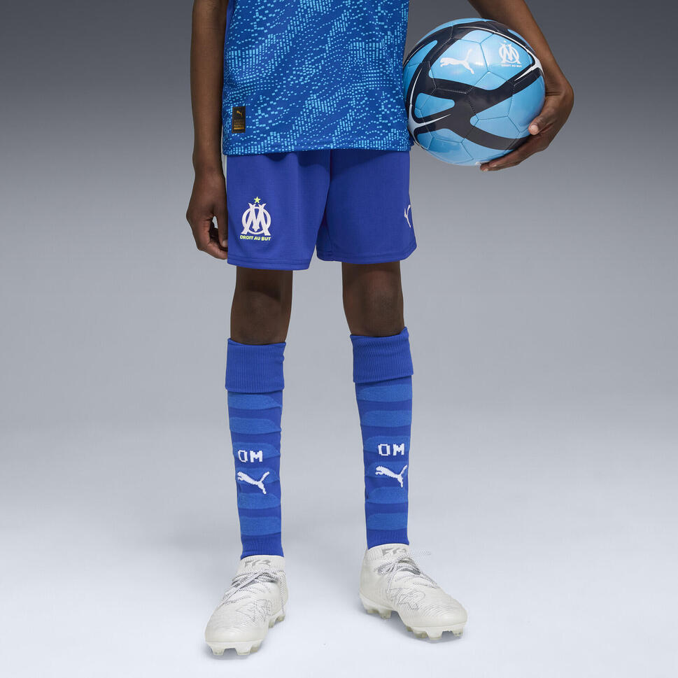 Młodzieżowe szorty Olympique Marsylia 25/26 PUMA Vivid Blue Bleu Azur