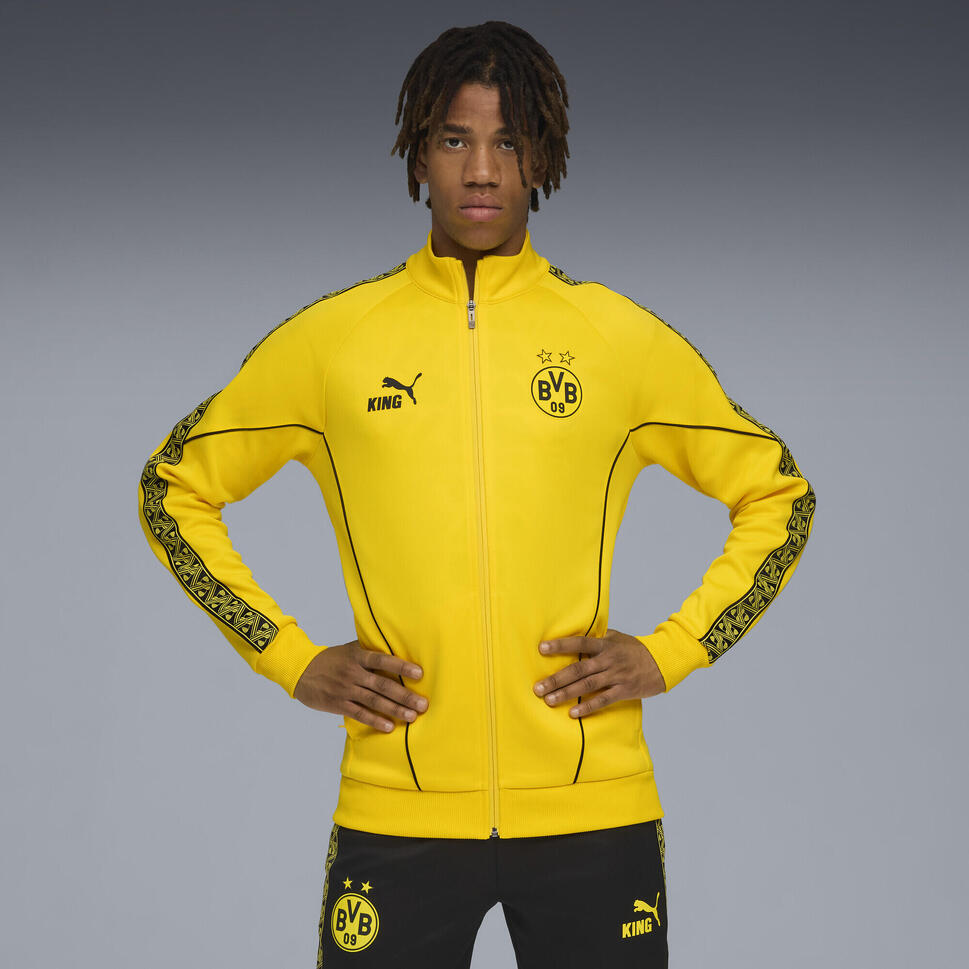 Męska kurtka Borussia Dortmund KING Anthem PUMA Faster Yellow Black