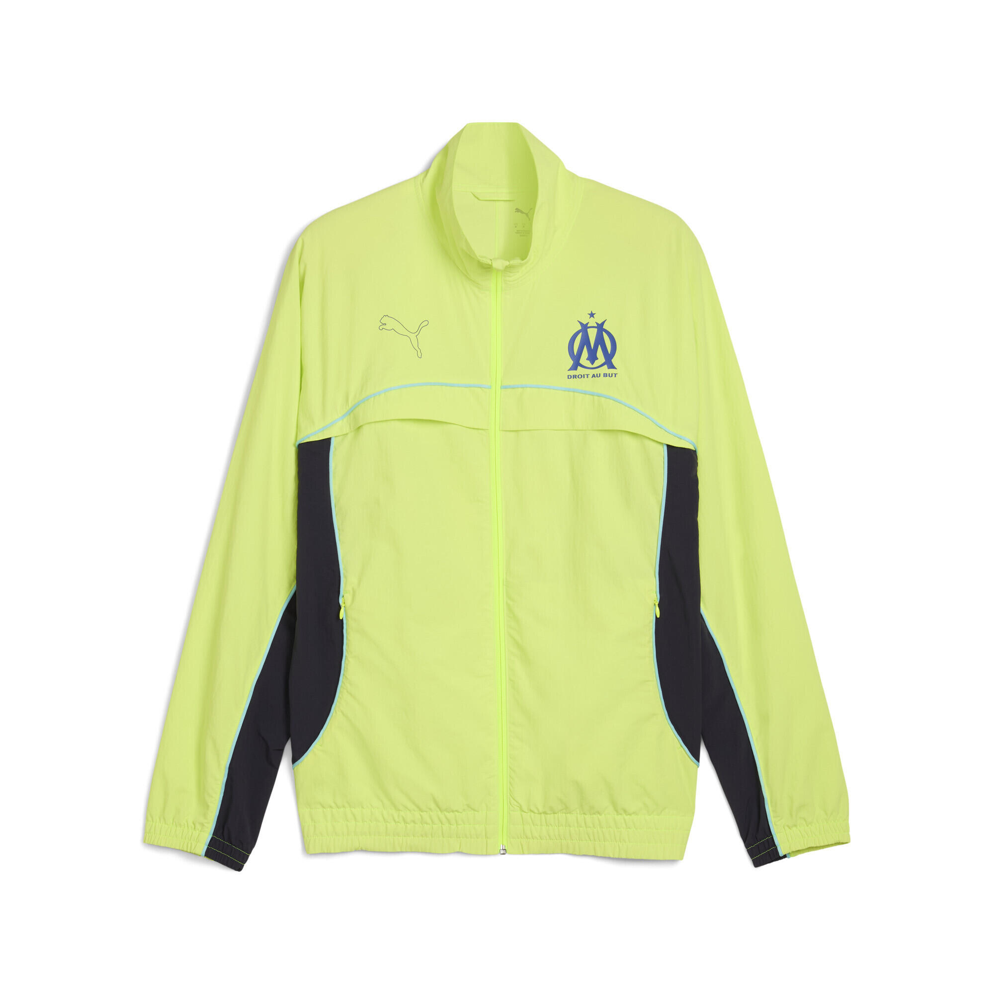 Puma - Veste Cellerator Ftblessentials Olympique De Marseille Homme Puma - Manche Amincissante - Bleu|jaune - 44 L - Decathlon