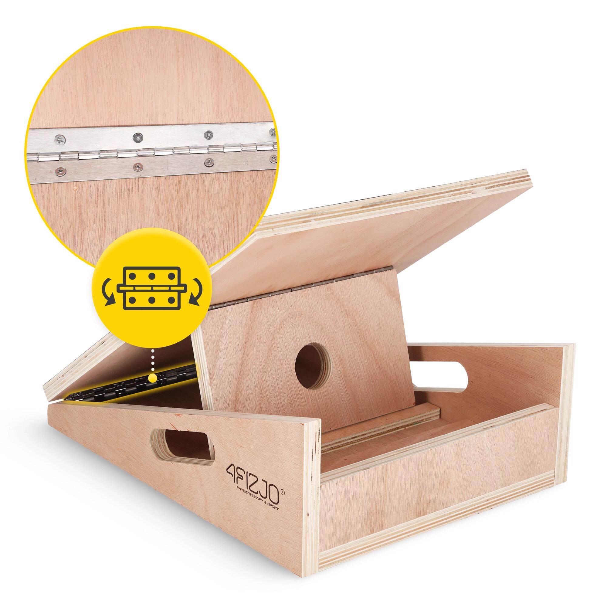 Holz-Schrägbrett SLANT BOARD Holzplattform zum Dehnen 4FIZJO 5/7