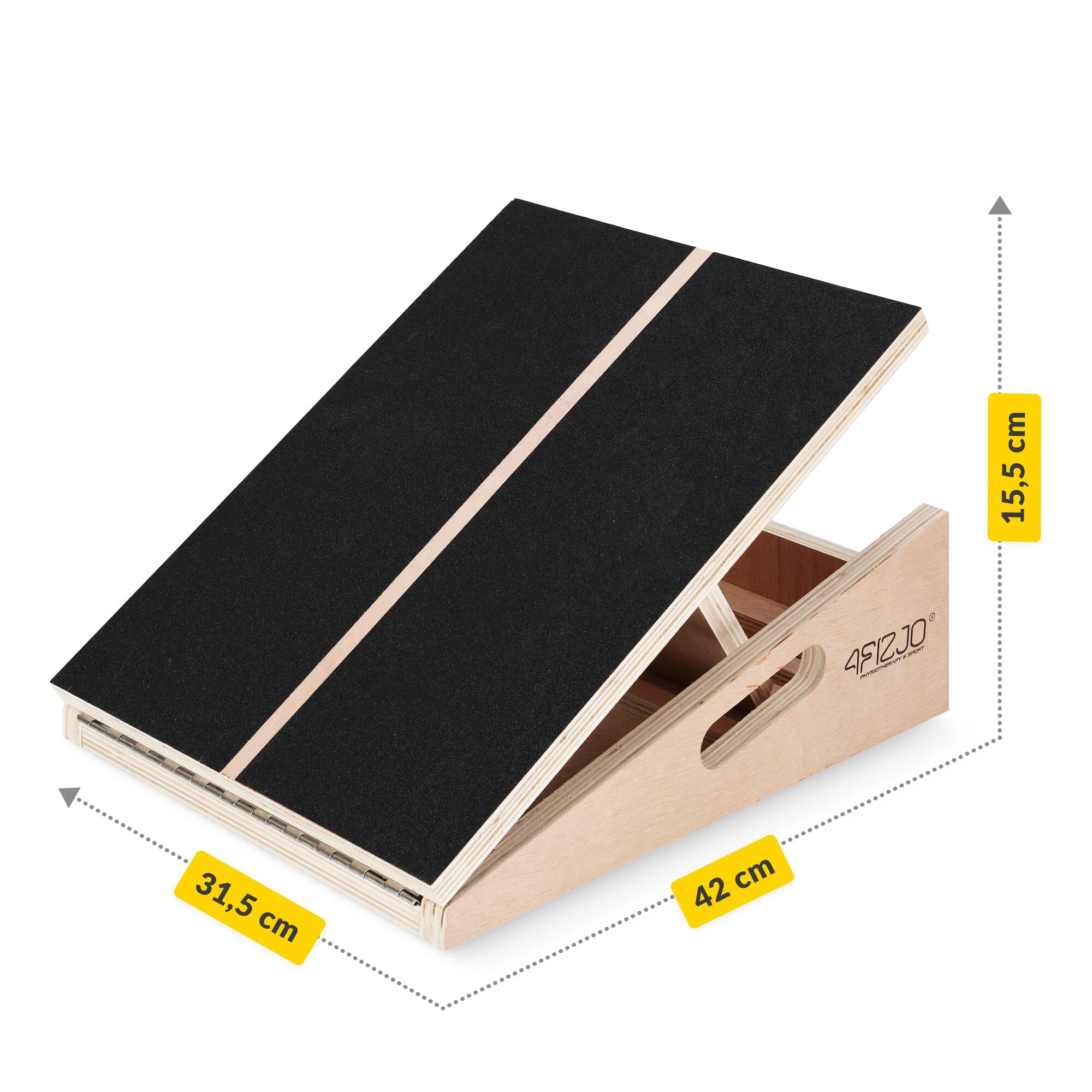 Holz-Schrägbrett SLANT BOARD Holzplattform zum Dehnen 4FIZJO 6/7