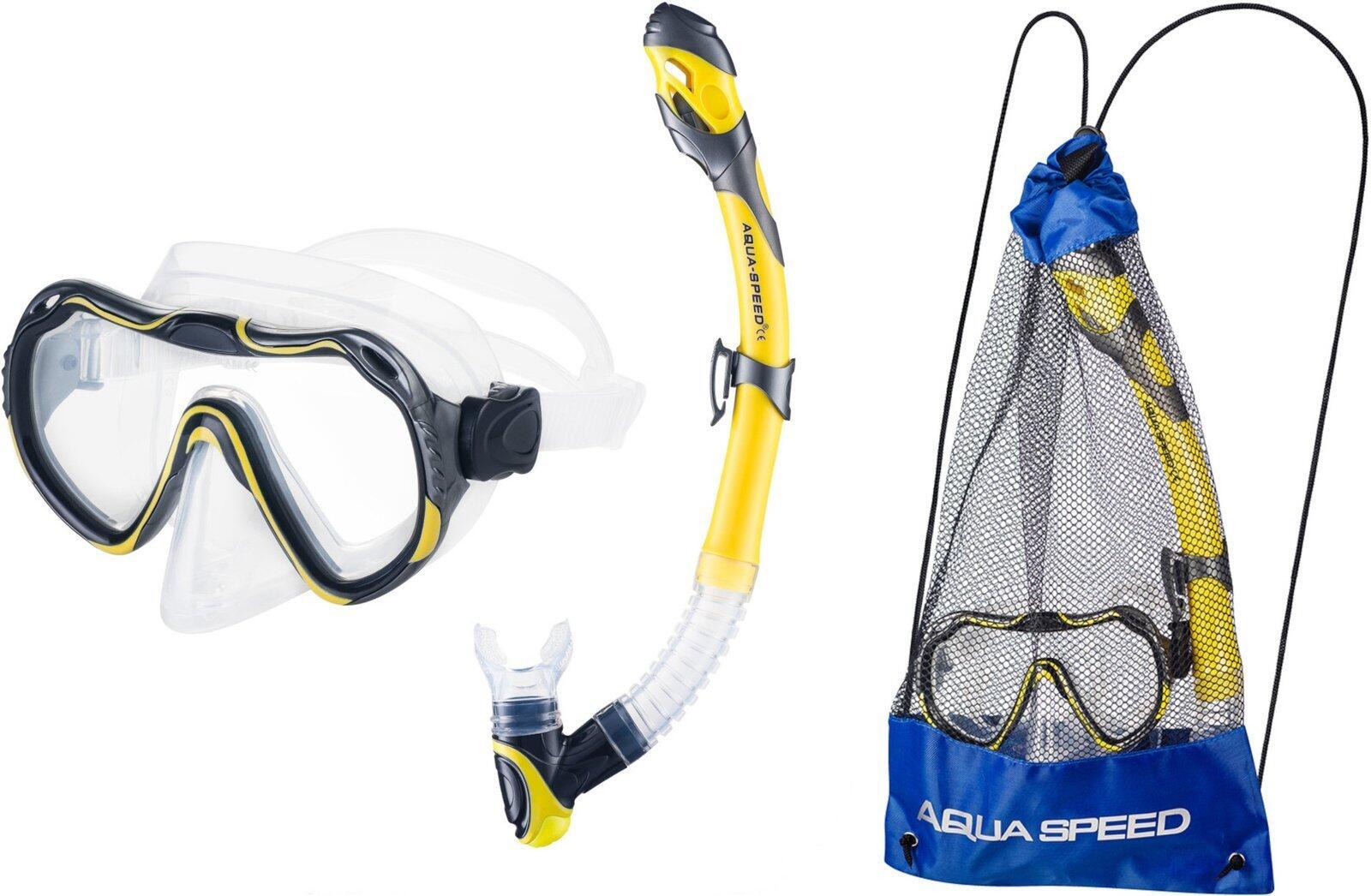 AQUA SPEED Conjunto de mergulho AQUA-SPEED Java + máscara Elba + snorkel