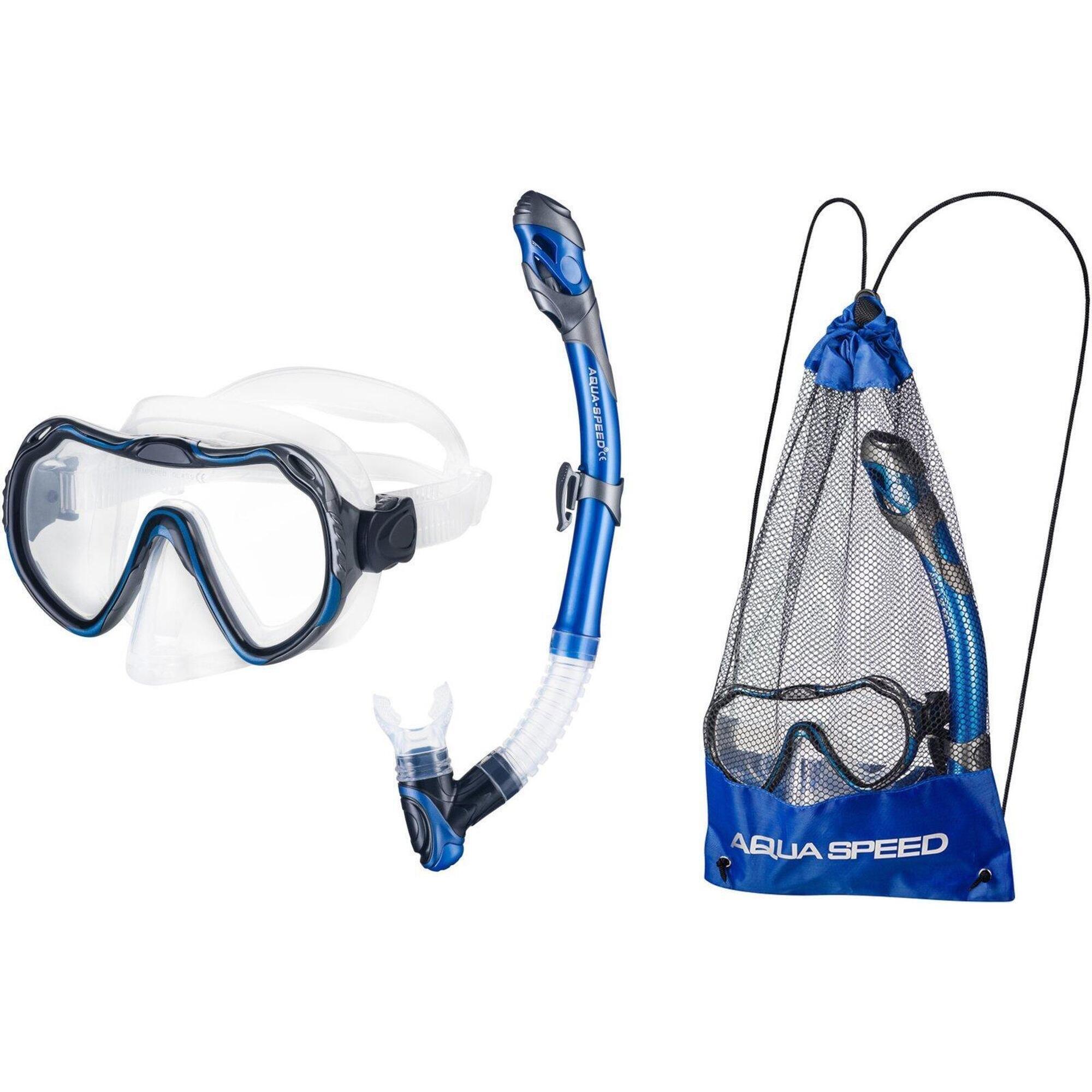 Aqua Speed - Ensemble De Plongée Aqua-speed Java + Elba - Kit De Snorkeling - Bleu - Taille Unique - Decathlon