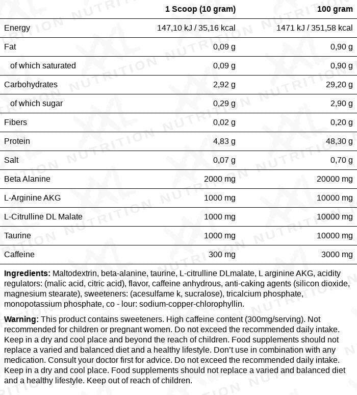 Blast! Pre Workout - Groene Appel - 300 gram (30 doseringen) 2/2