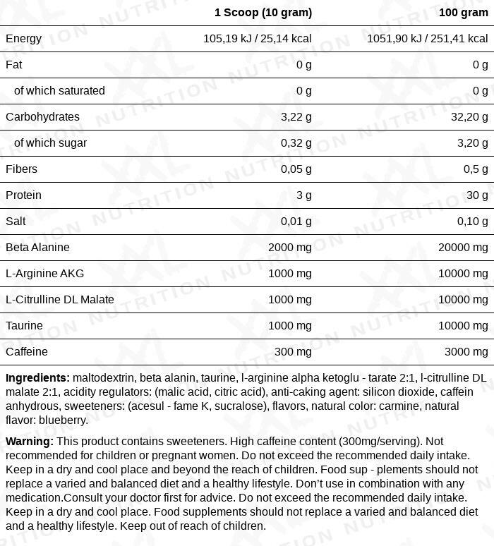 Blast! Pre Workout - Fruit Punch - 300 gram (30 doseringen) 2/2