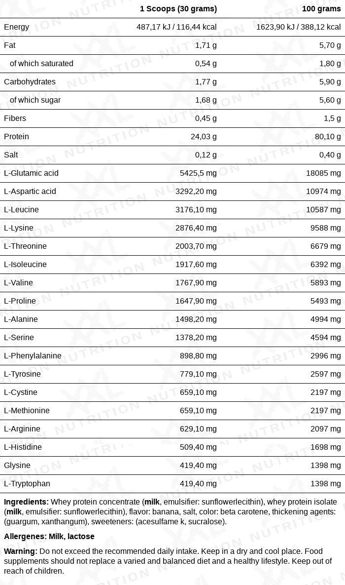 Whey Delicious - 80% Eiwit, Proteïne Poeder - Banaan - 450 gram (15 shakes) 2/2