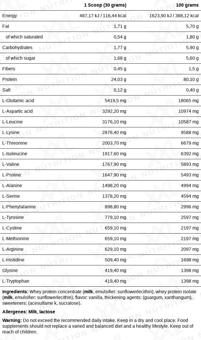 Whey Delicious - 80% Eiwit, Proteïne Poeder - Vanille - 450 gram (15 shakes) 2/2