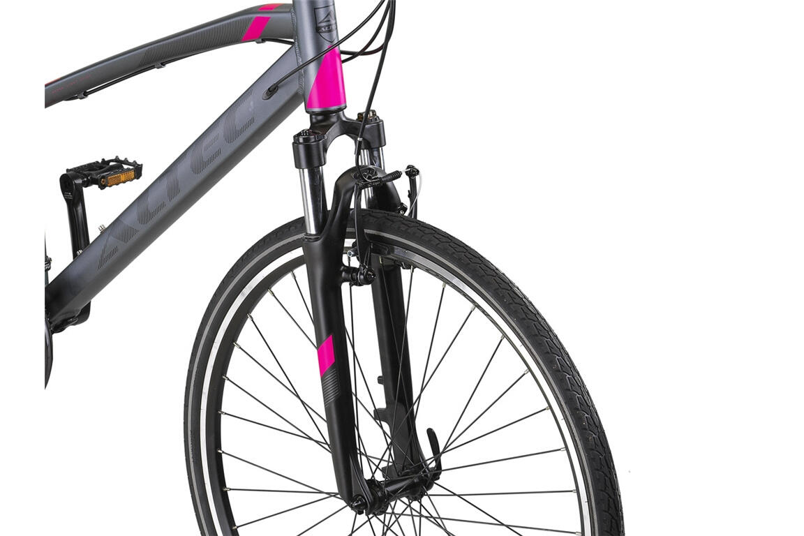 ALTEC Crossfiets 28 inch Legarda Lady, grijs-roze 5/6