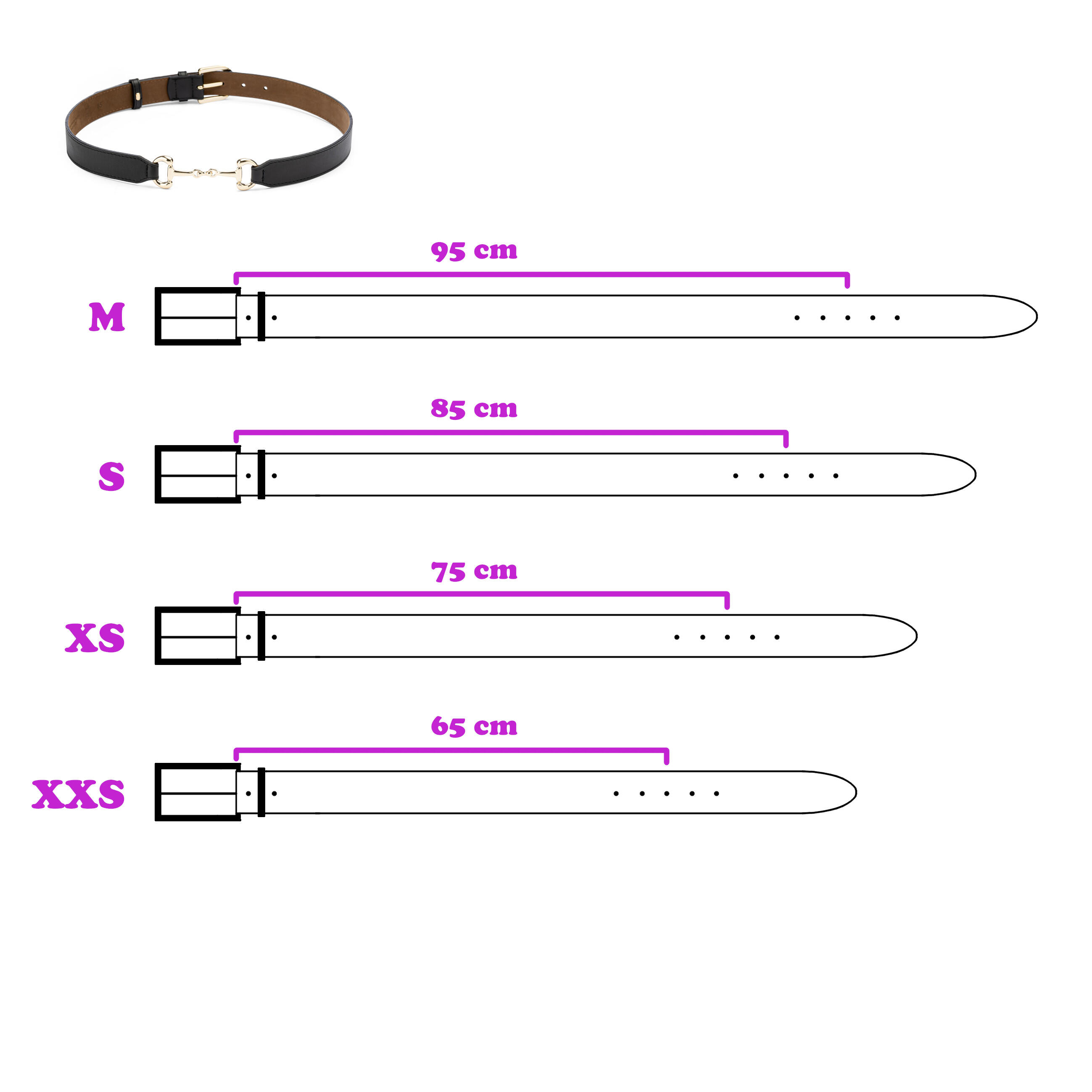 Ceinture petit modèle cuir Galop Wear 7/7