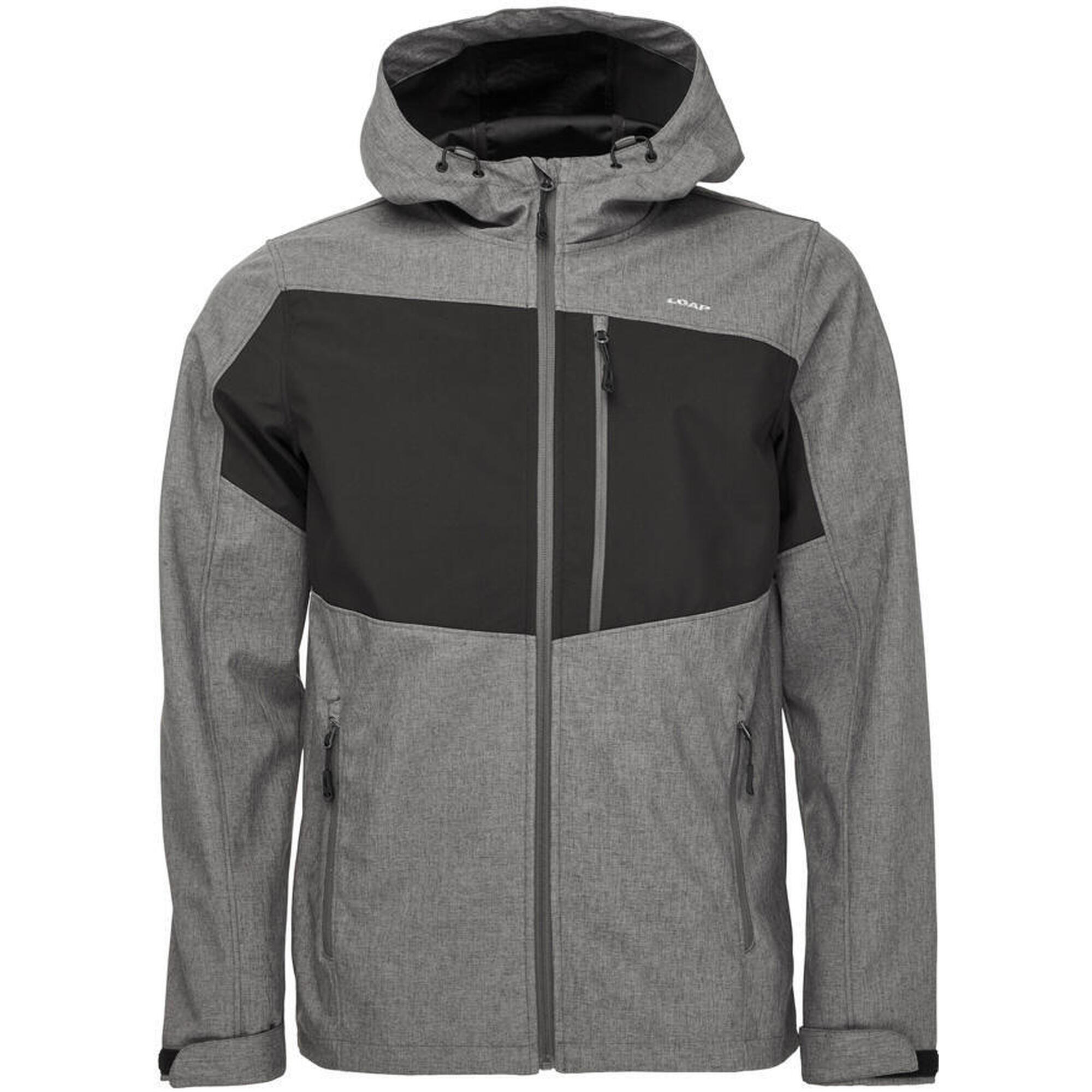 Męska kurtka softshell Loap Ladan Gry -blk M - Wiatroszczelna i oddychająca