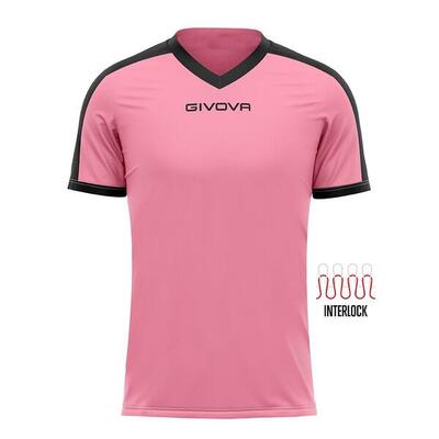 T-shirt uomo givova rosa/nero