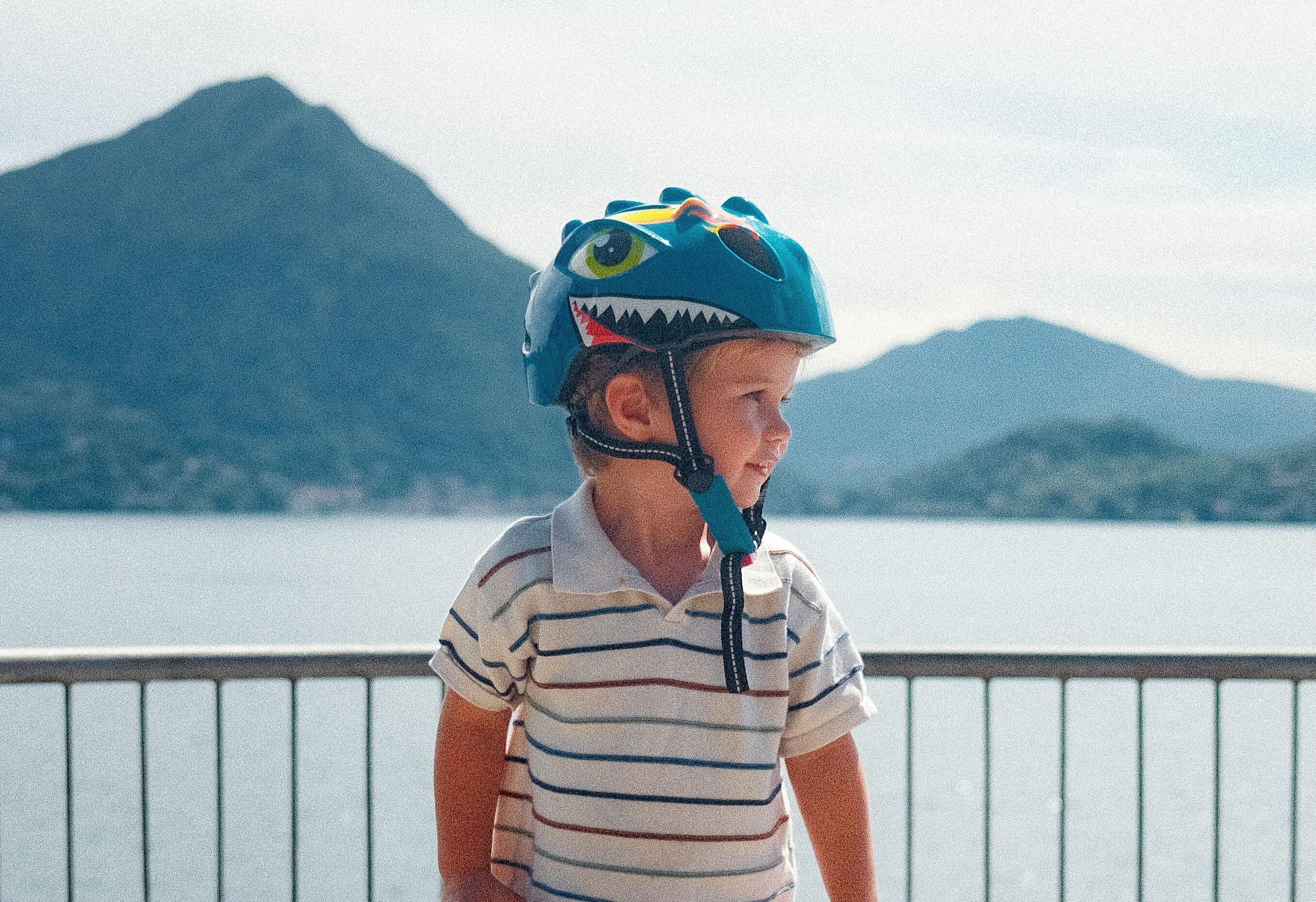 Casco da bicicletta per bambini Junior Dino - XS 46-51 cm - Arancione 2/7