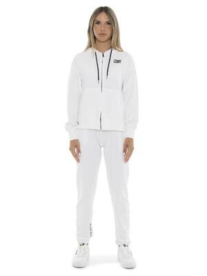 Tuta da donna in cotone non felpato con cappuccio e zip Leone Basic