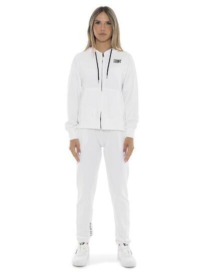 Survêtement femme Leone Basic en coton non polaire avec capuche et zip