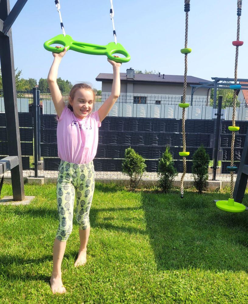 Kinder Sport Fitness Trapez mit Ringen Best Grün 3/4