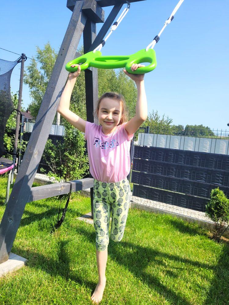 Kinder Sport Fitness Trapez mit Ringen Best Grün 2/4