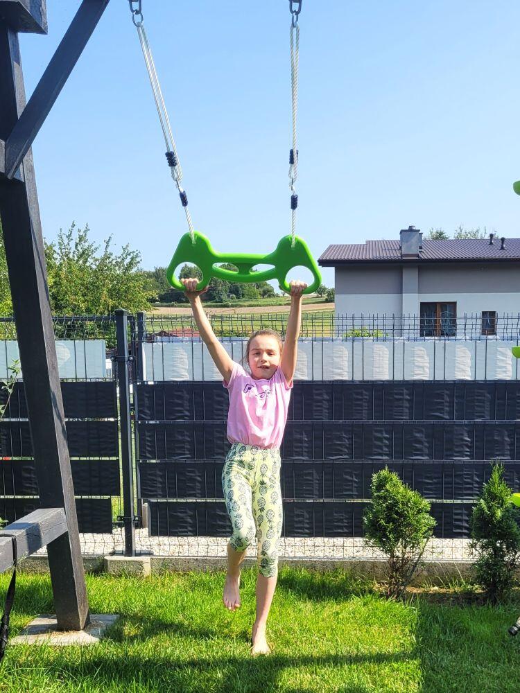Kinder Sport Fitness Trapez mit Ringen Best Grün 4/4