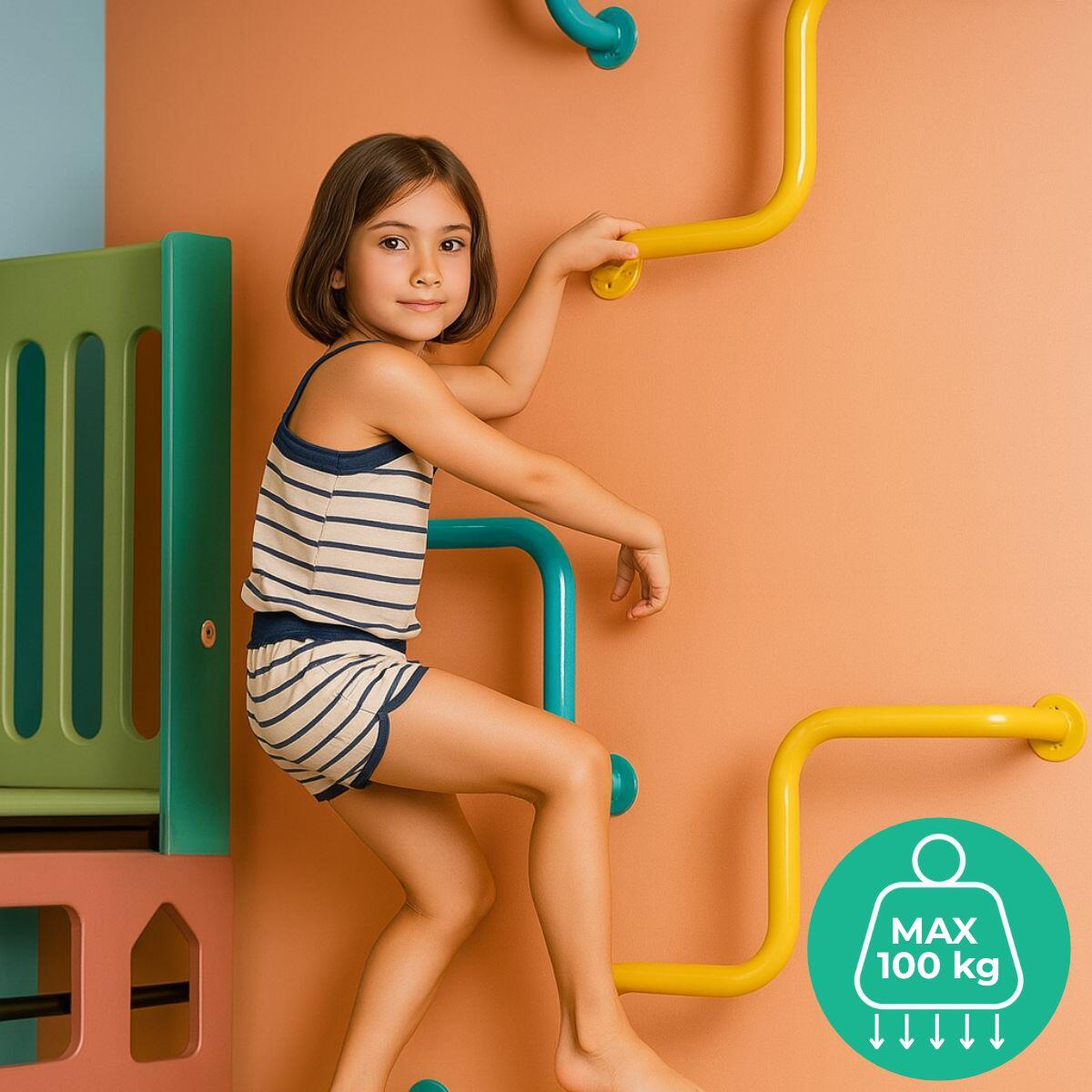 RBX Barre de Traction Gymnastique Incurvée Mur et Plafond 2/7
